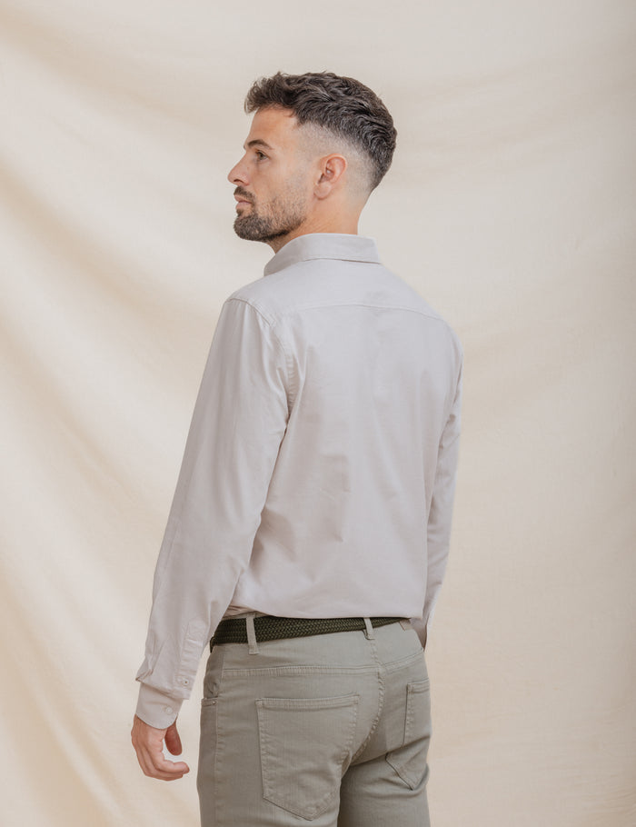 CAMISA OXFORD BEGE
