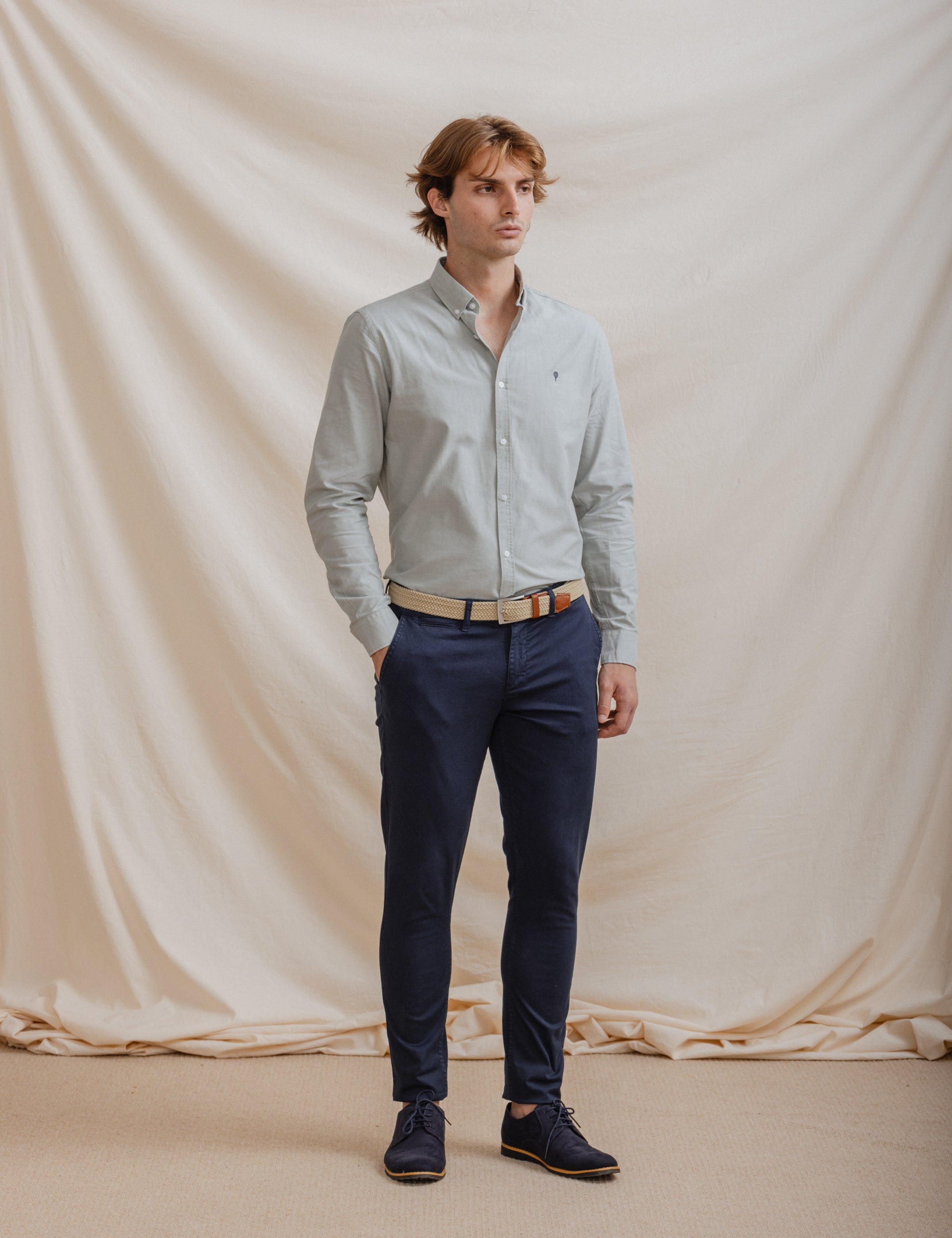CAMISA OXFORD VERDE MANZANA