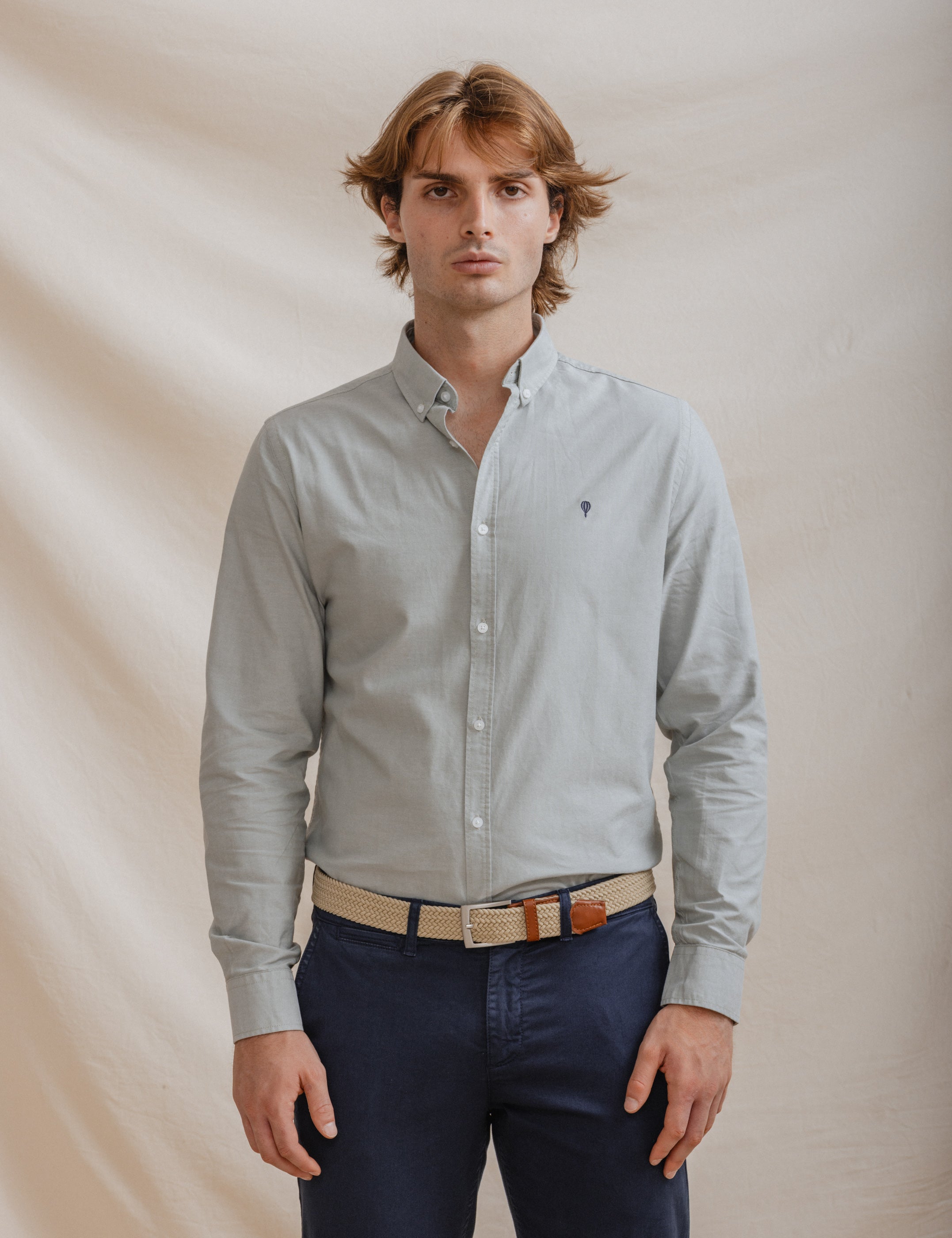 CAMISA OXFORD VERDE MANZANA