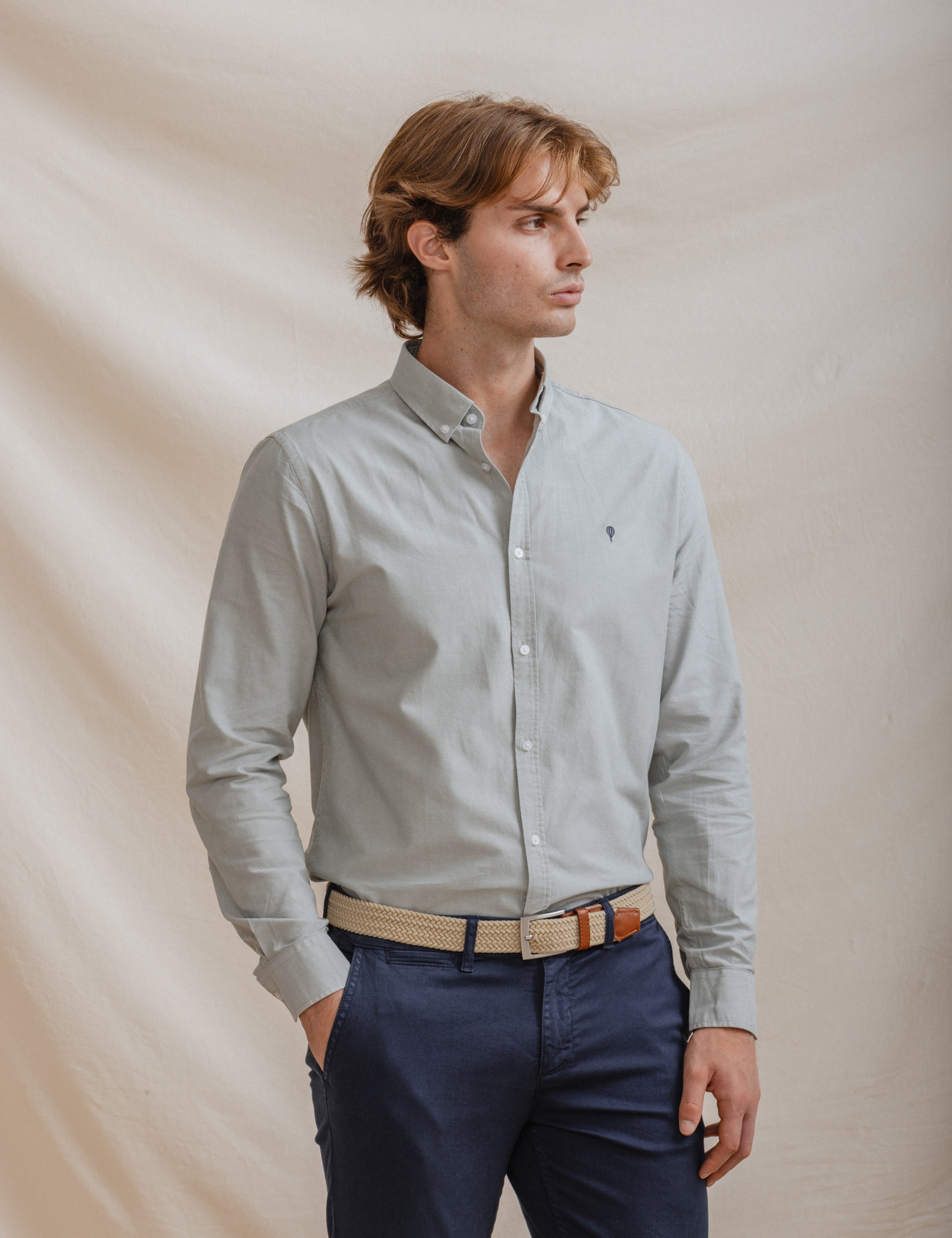 CAMISA OXFORD VERDE MANZANA