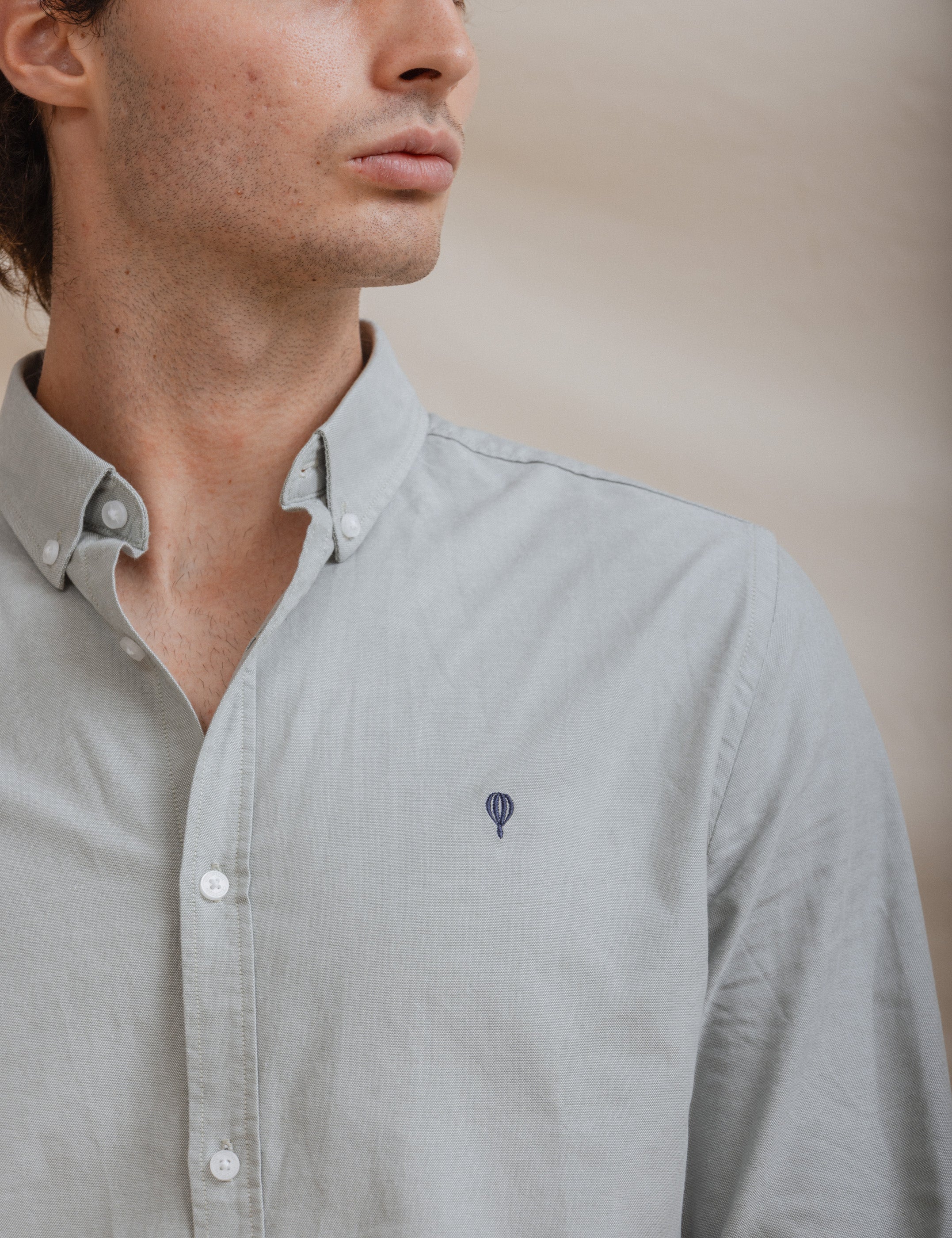 CAMISA OXFORD VERDE MANZANA