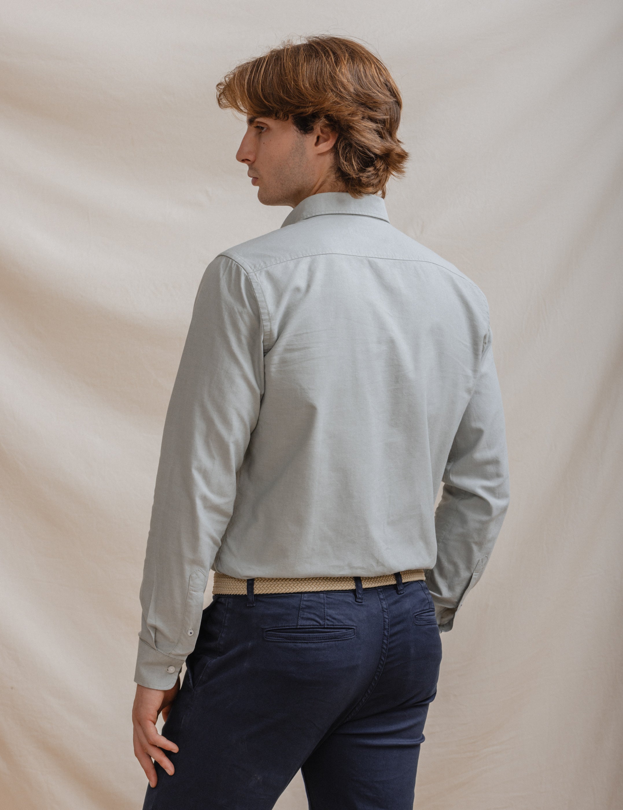 CAMISA OXFORD VERDE MANZANA