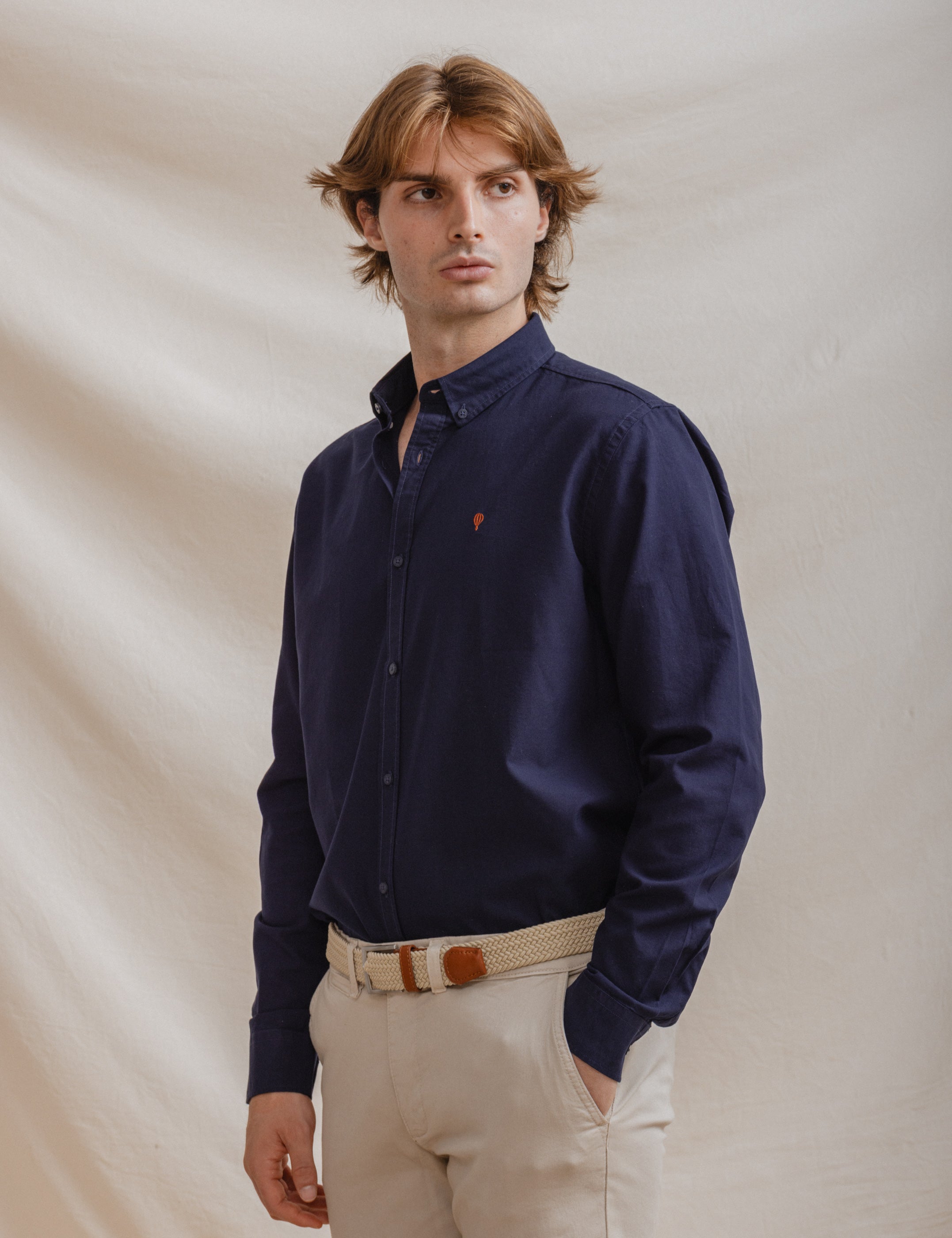 CAMISA OXFORD MARINO