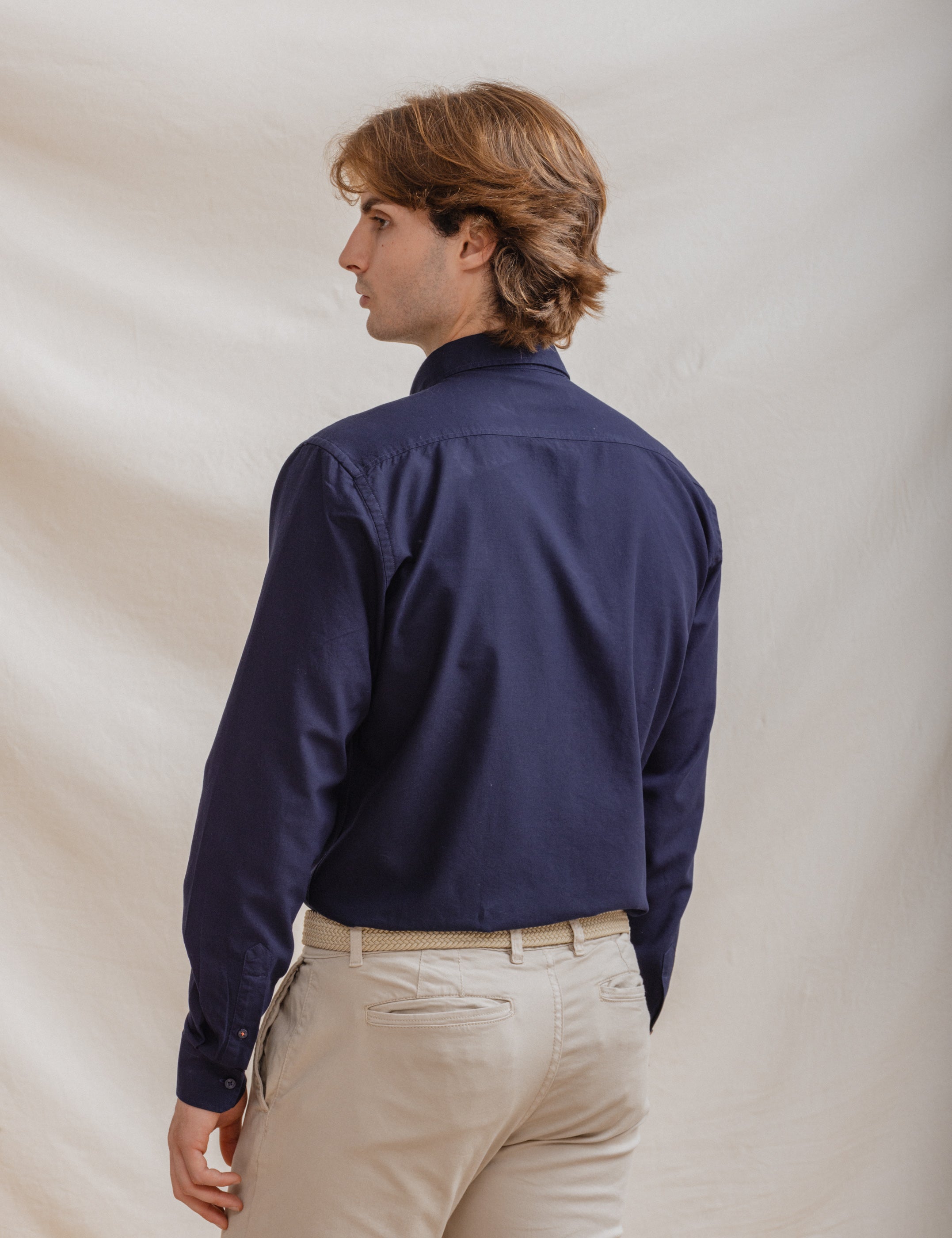 CAMISA OXFORD MARINO