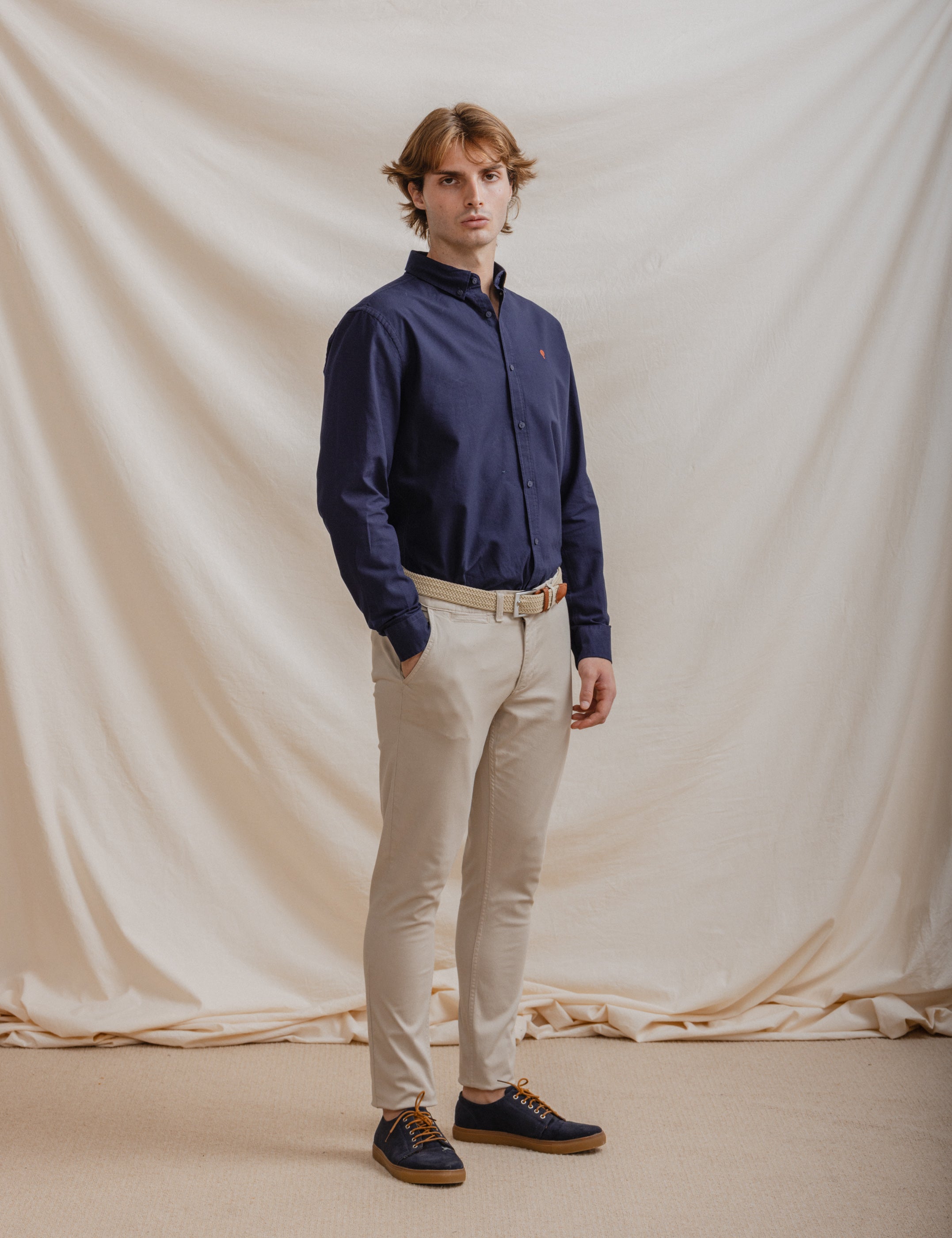 CAMISA OXFORD MARINO