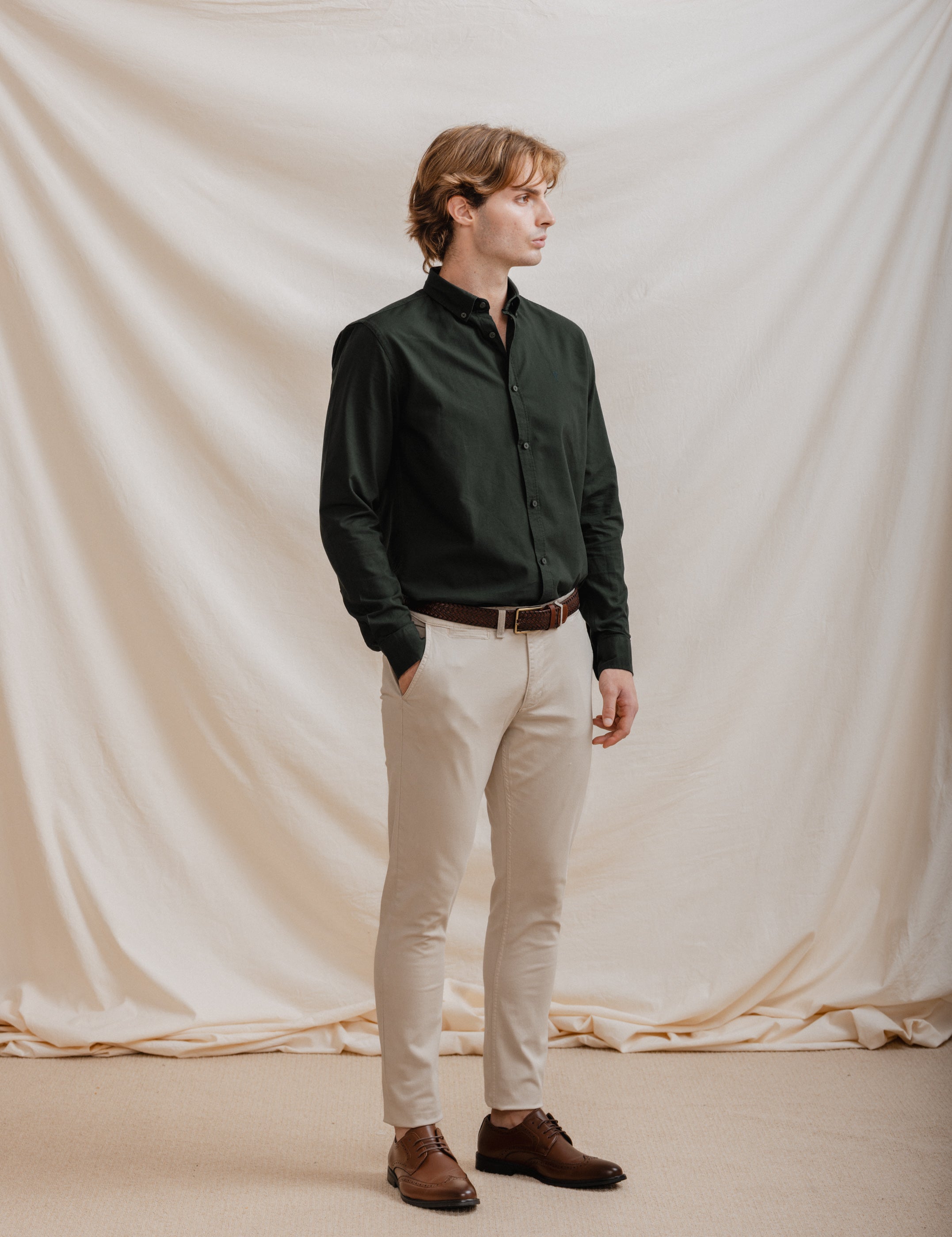 CAMISA OXFORD VERDE