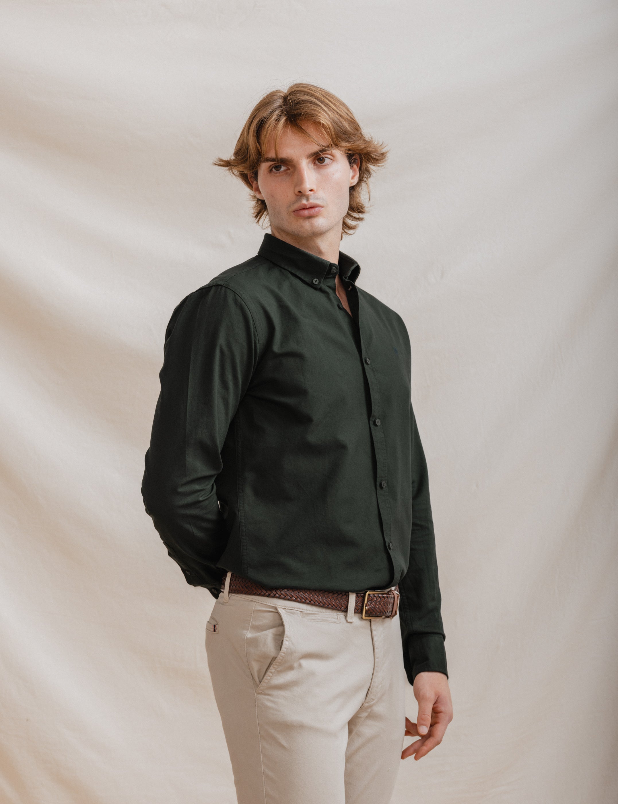 CAMISA OXFORD VERDE