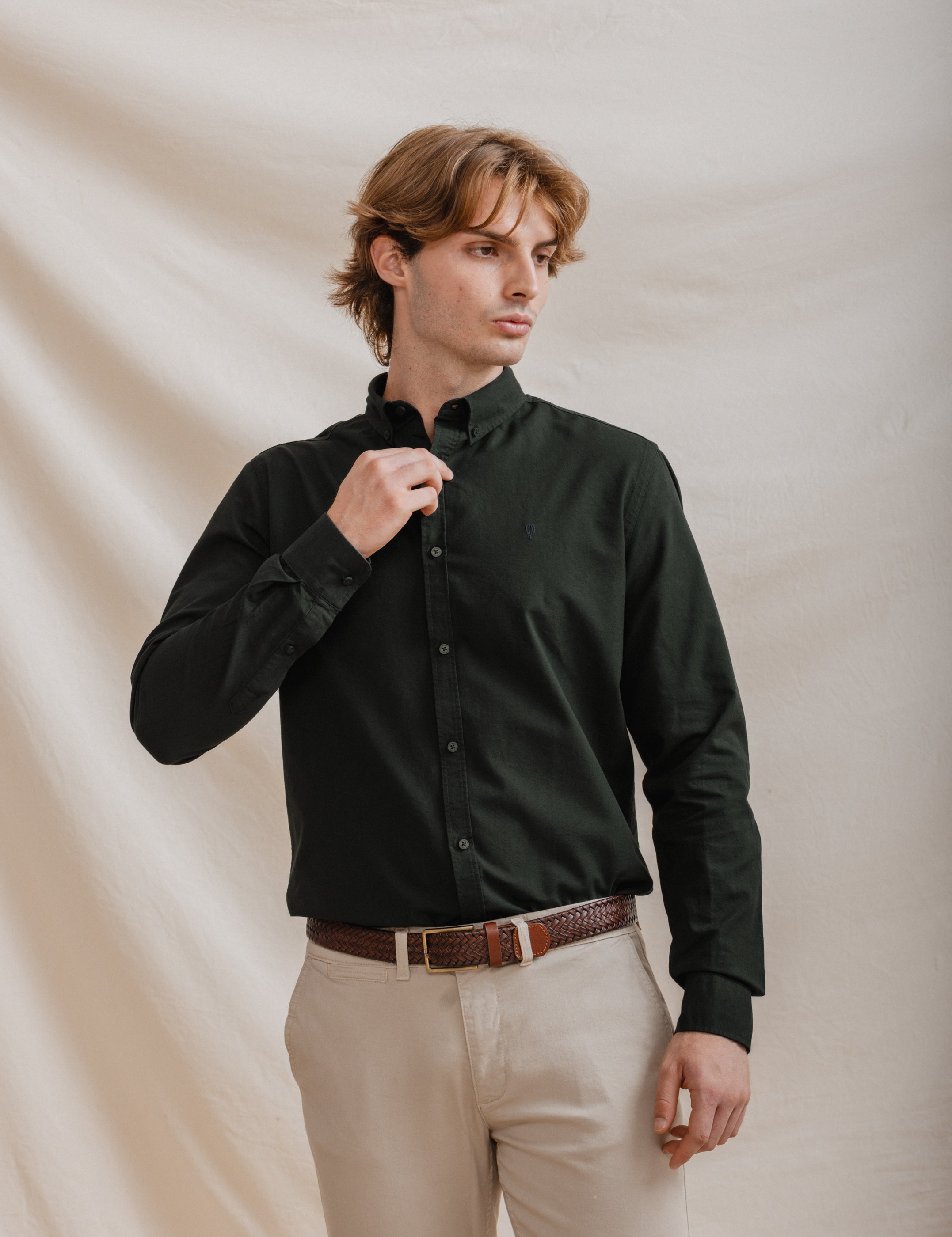 CAMISA OXFORD VERDE