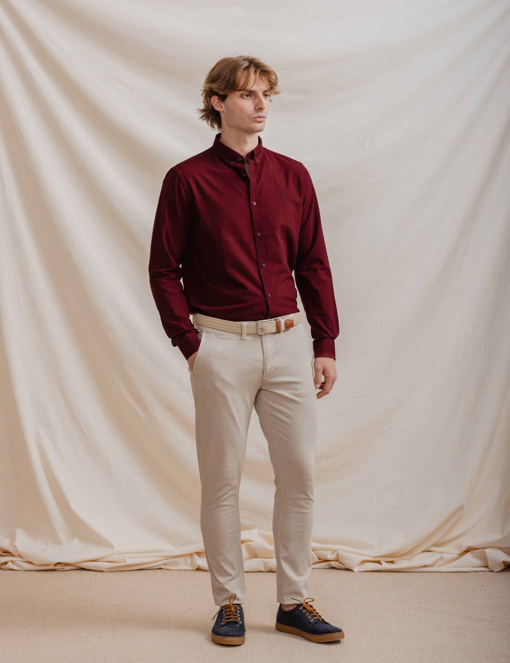 CAMISA OXFORD ROJA