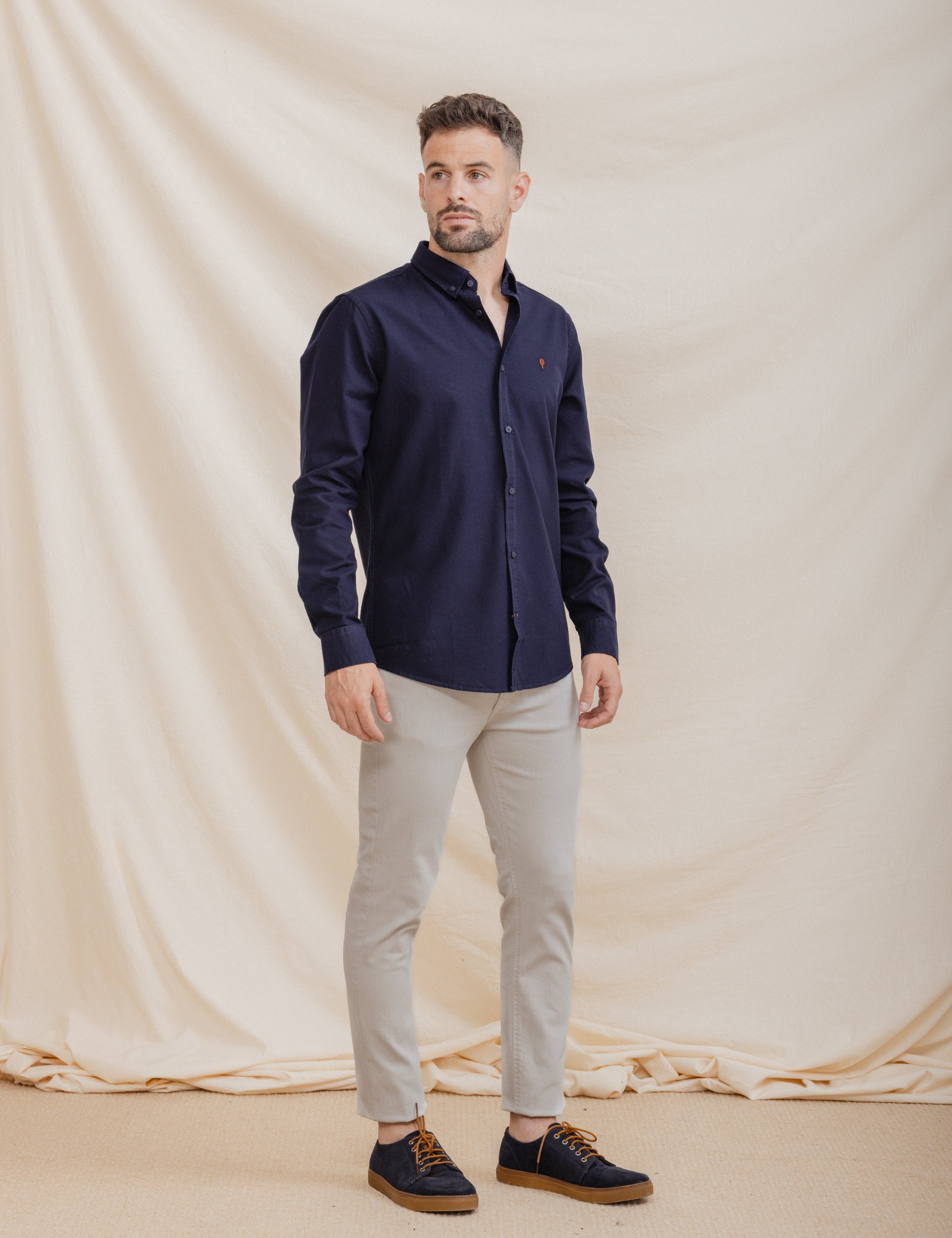 CAMISA OXFORD MARINO