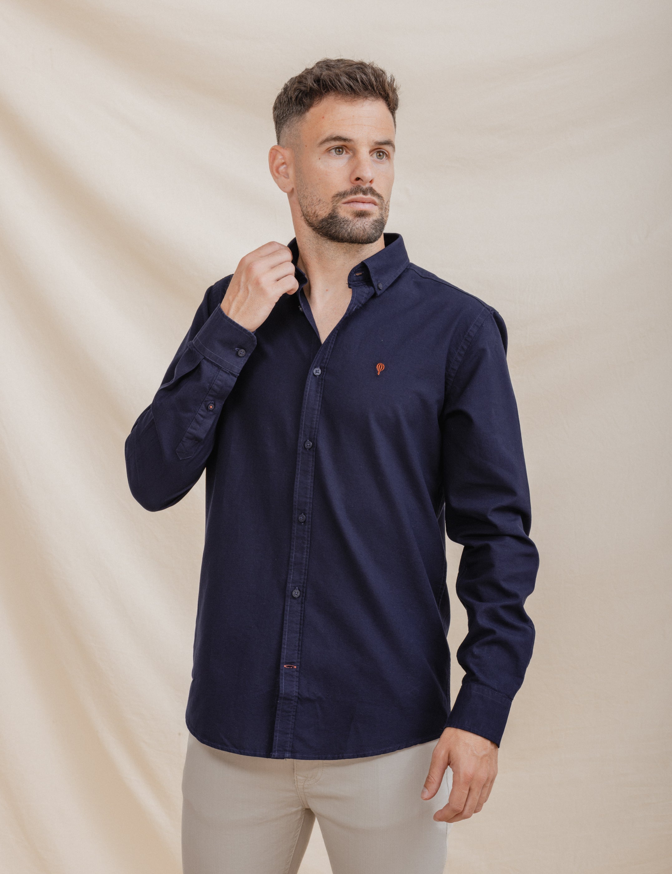 CAMISA OXFORD MARINO