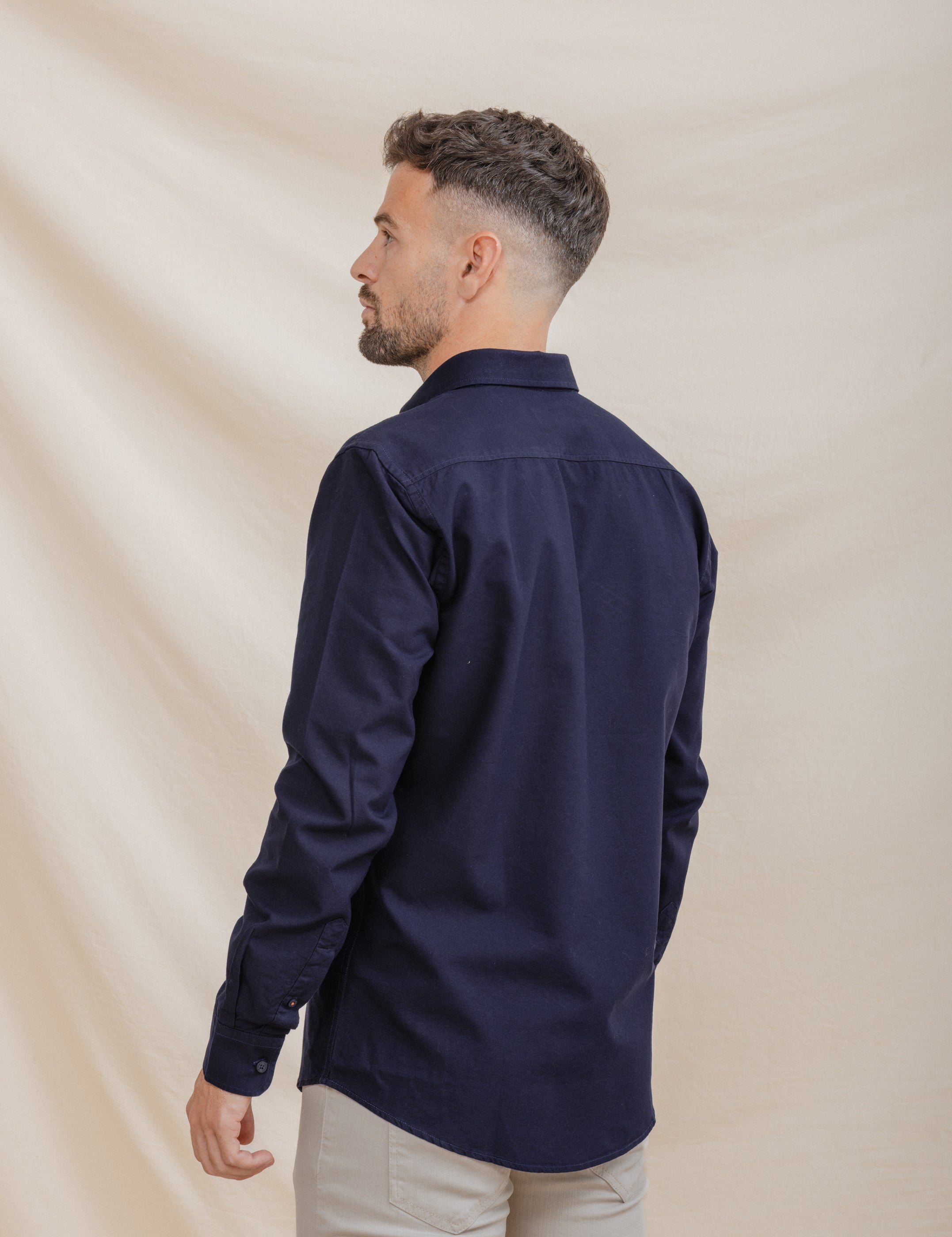 CAMISA OXFORD MARINO
