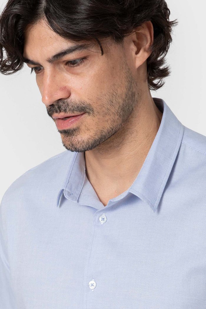 CAMISA VESTIR ESTRUCTURA CELESTE