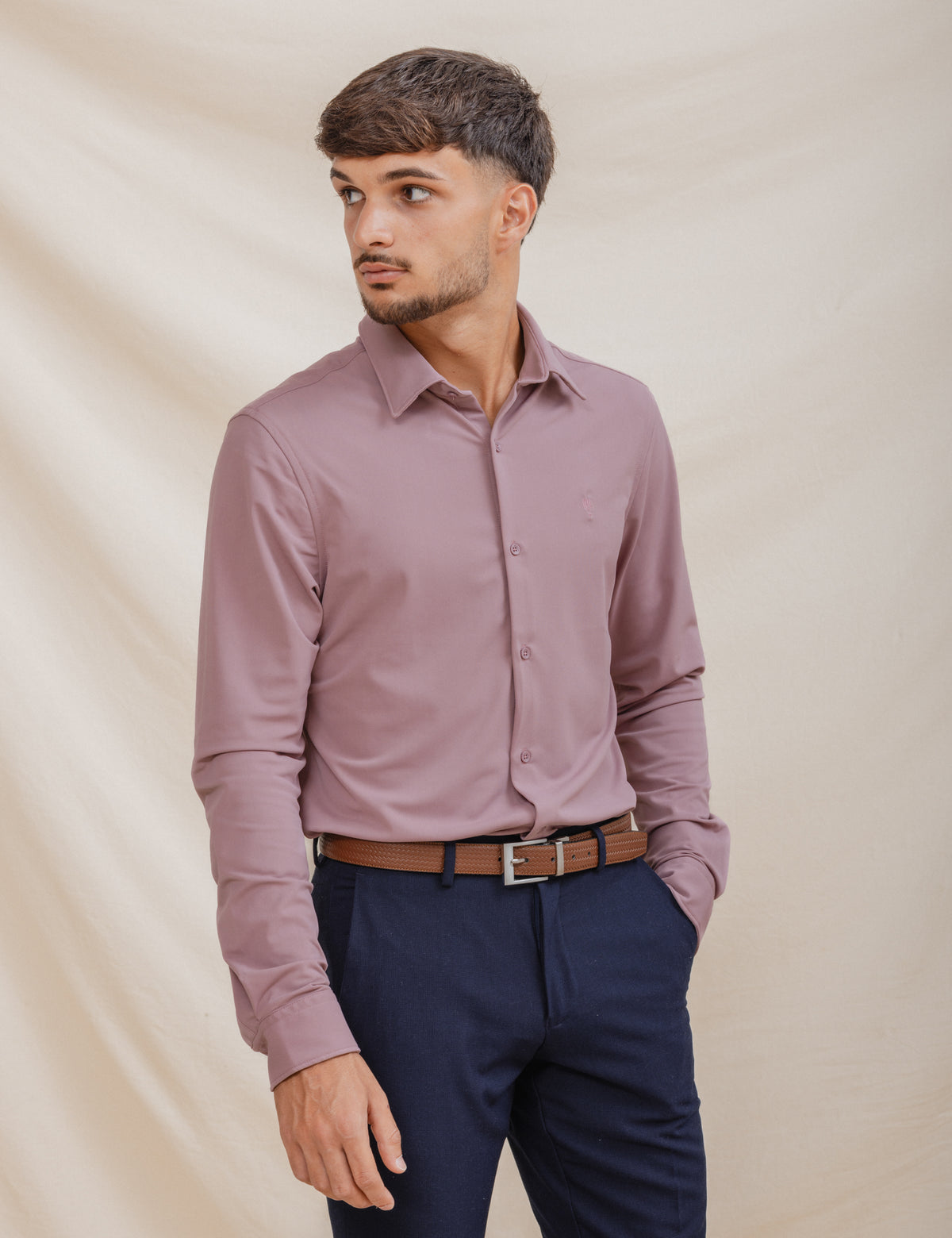 CAMISA ELÁSTICA ROSA COM ARO