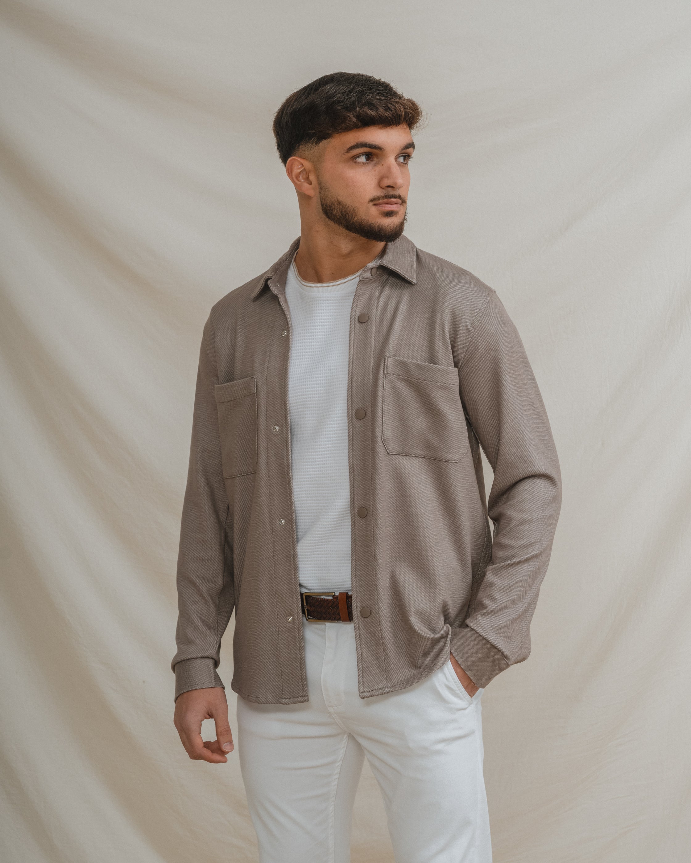 SOBRECAMISA PUNTO BEIGE