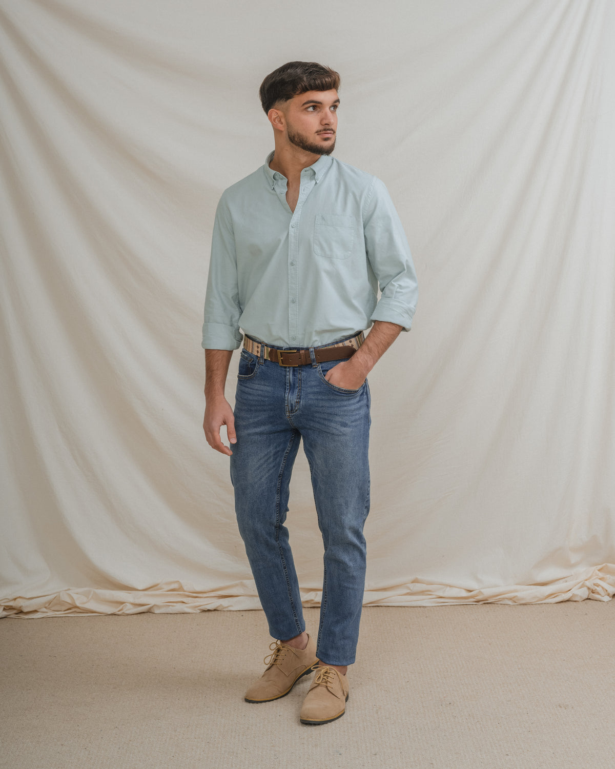 CAMISA OXFORD COM BOLSO