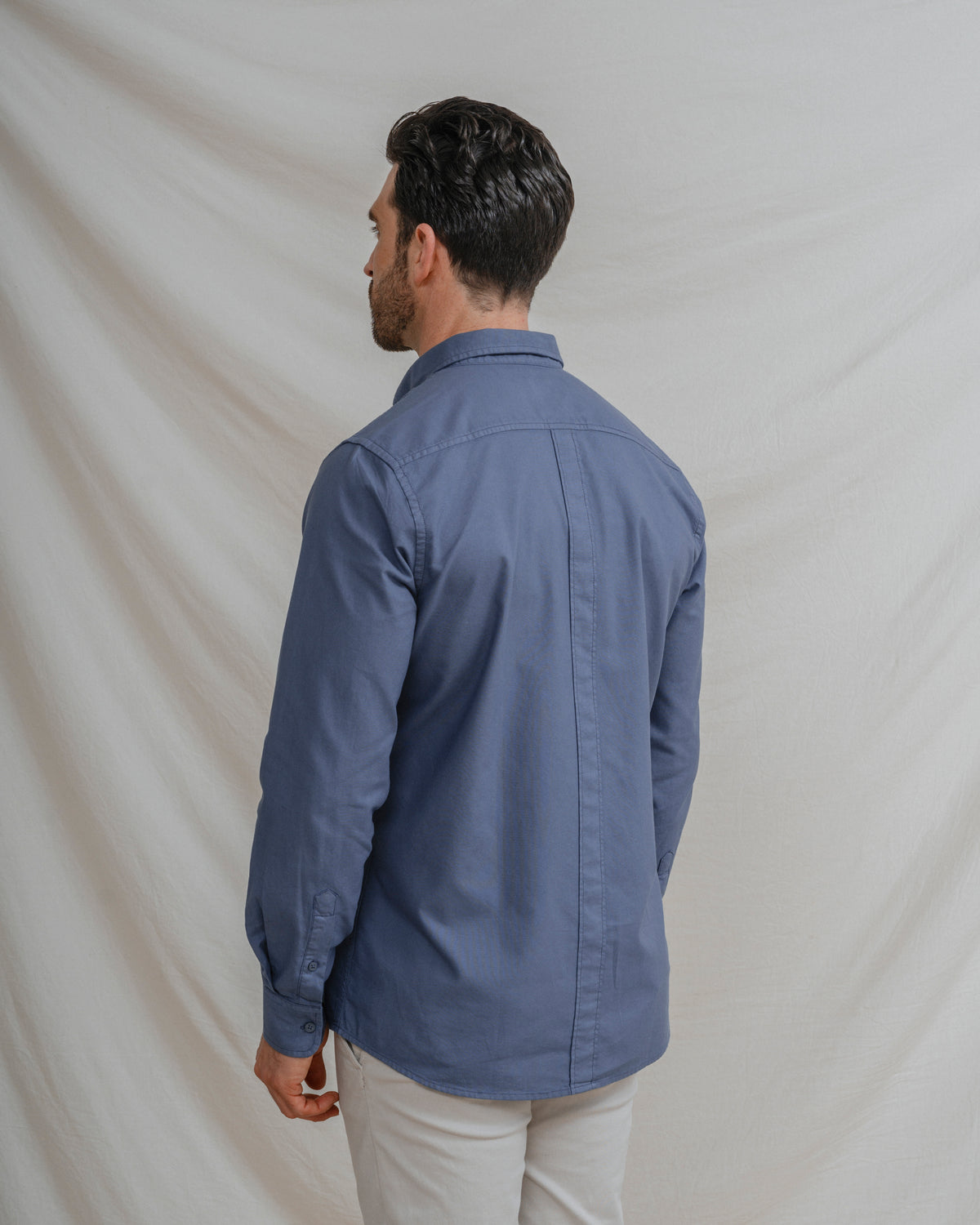 CAMISA OXFORD BOLSO AZUL