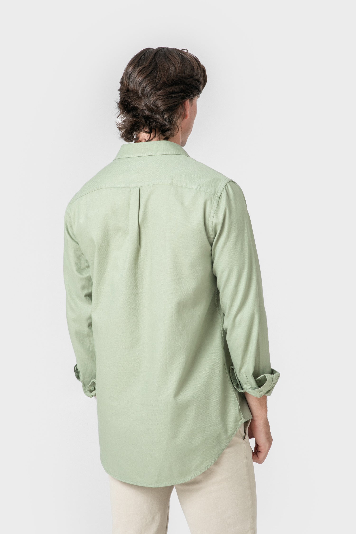 CAMISA POLERA TINTE FALSO VERDE