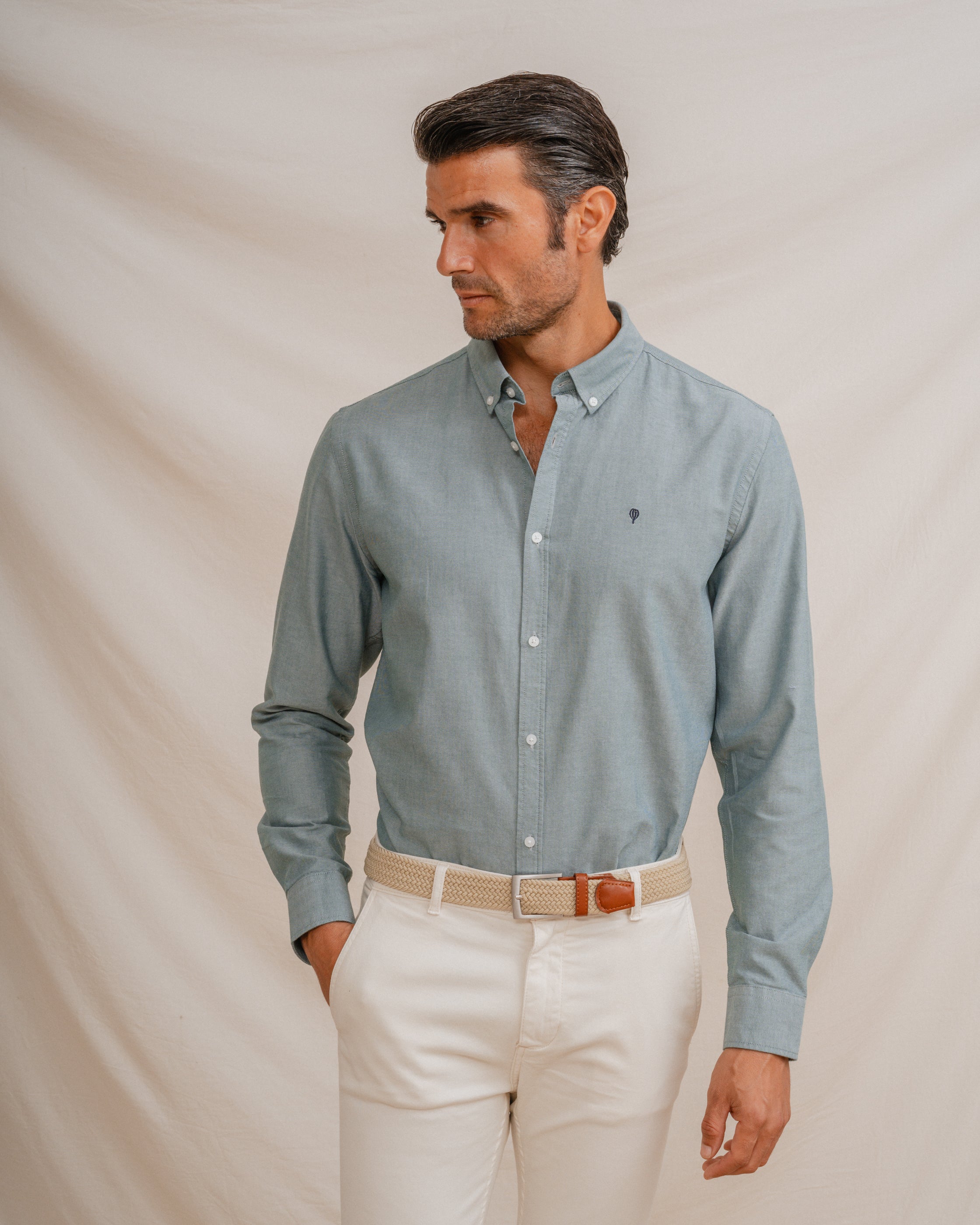 CAMISA OXFORD VERDE