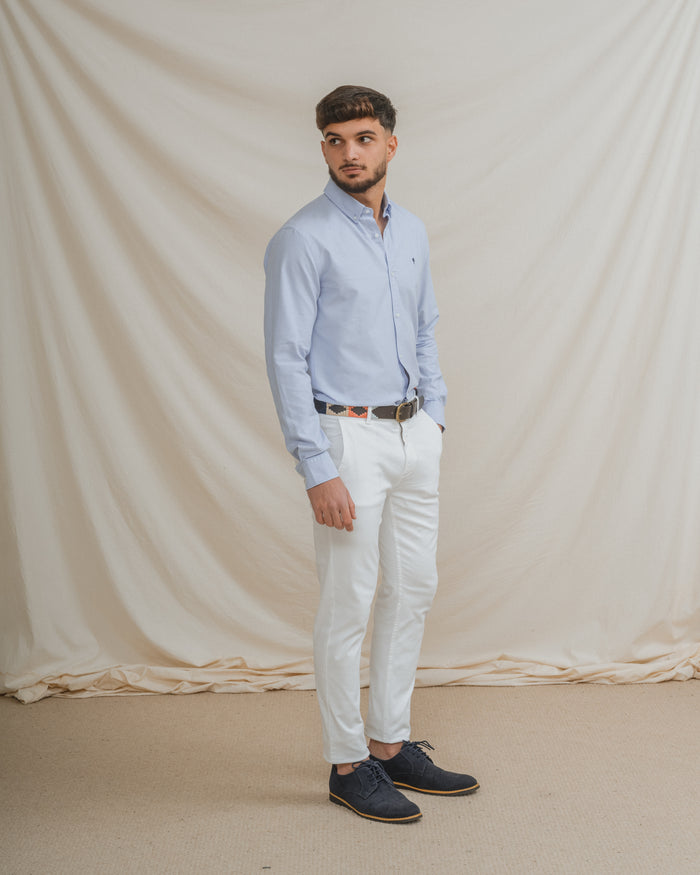CAMISA OXFORD AZUL-CELESTE