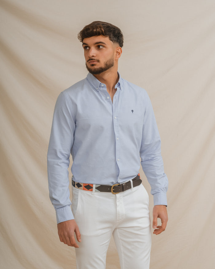 CAMISA OXFORD AZUL-CELESTE