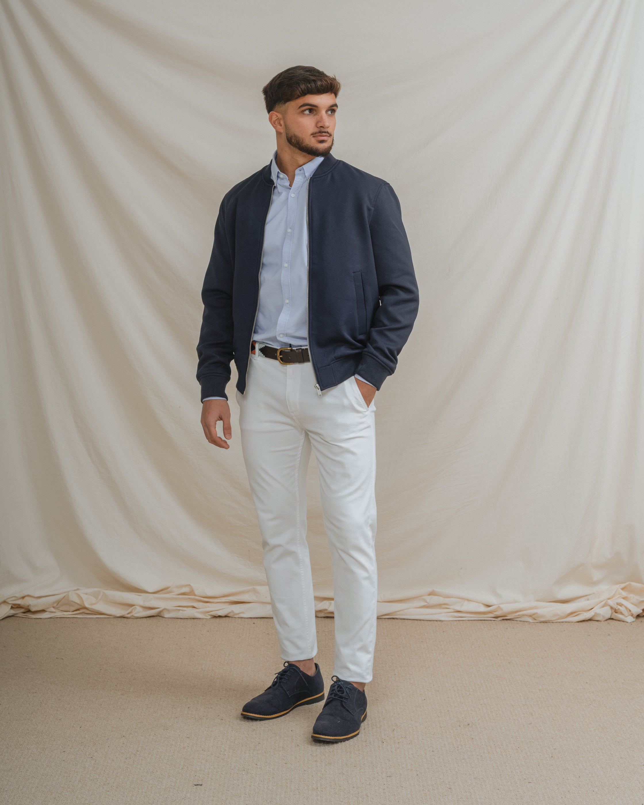 CAMISA OXFORD CELESTE