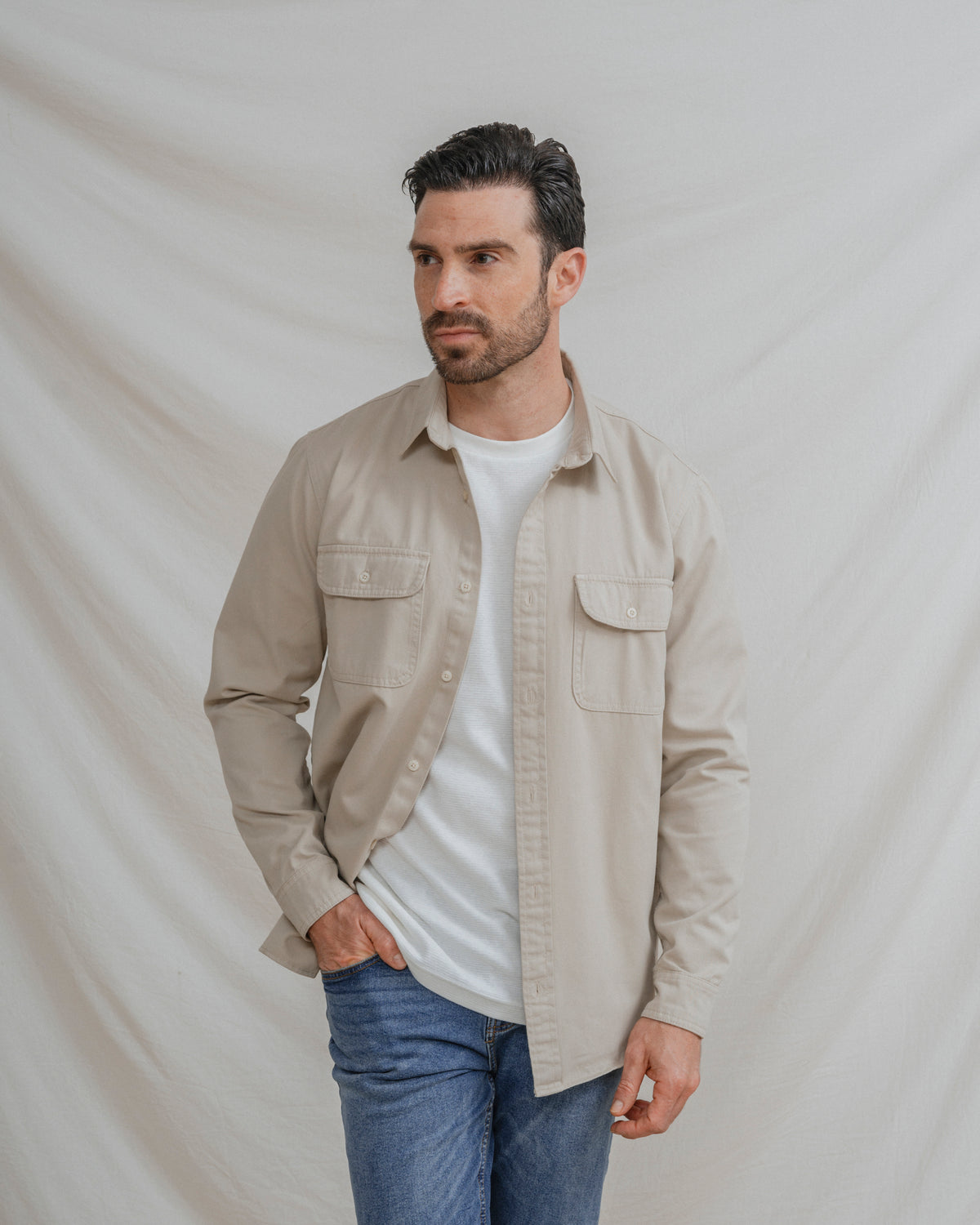 SOBRECAMISA BEGE