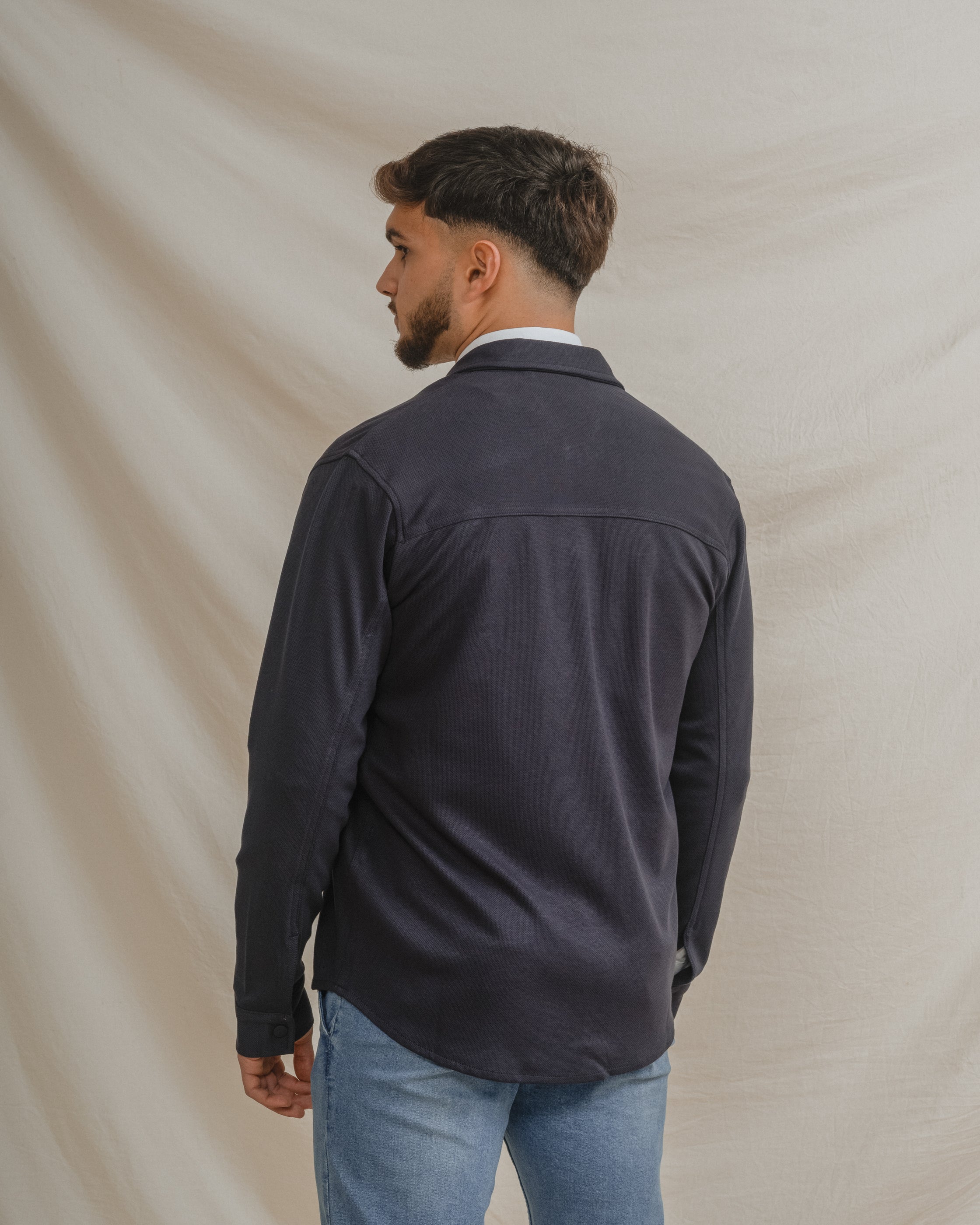 SOBRECAMISA PUNTO AZUL