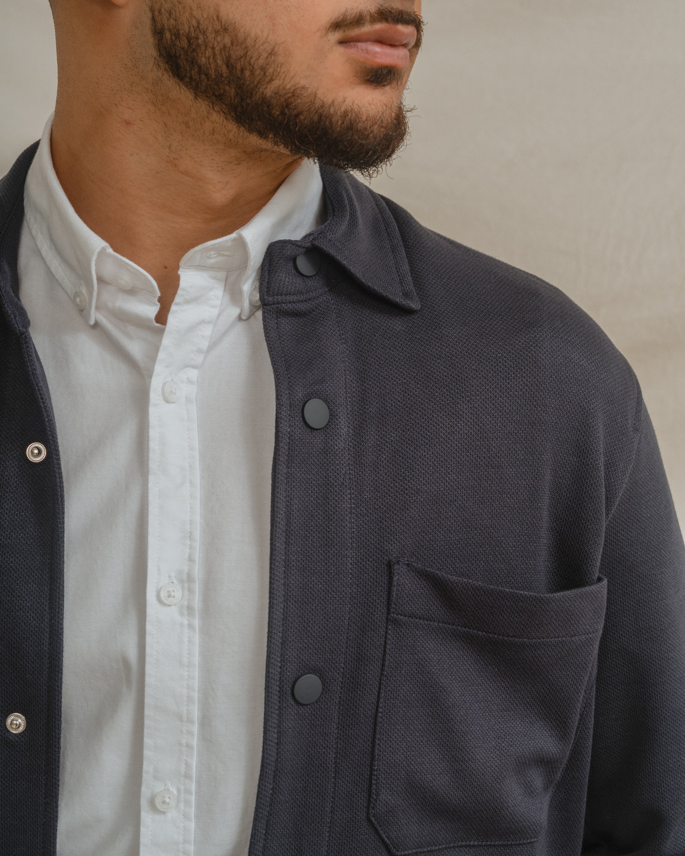 SOBRECAMISA PUNTO AZUL