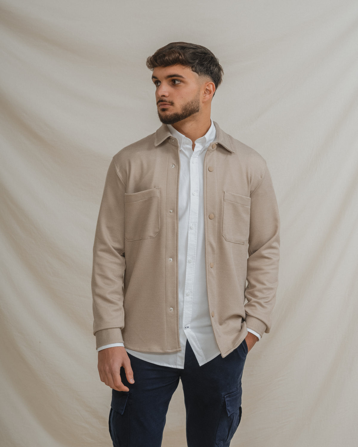 SOBRECAMISA MALHA BEGE