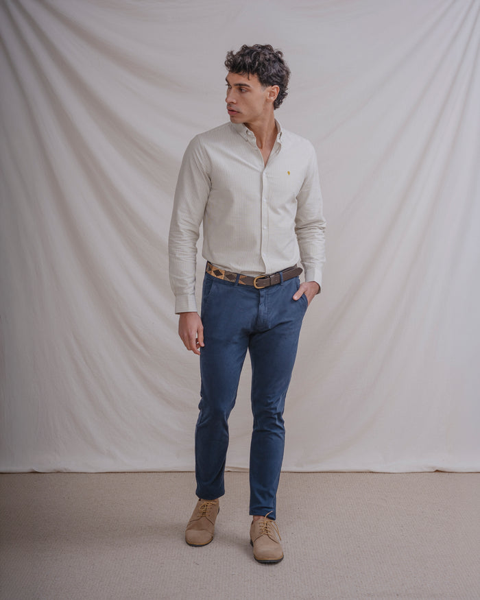 CAMISA OXFORD RAYA VERDE
