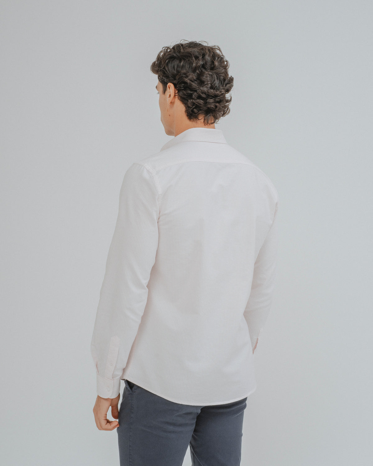 CAMISA OXFORD LISTRADA COR-DE-ROSA