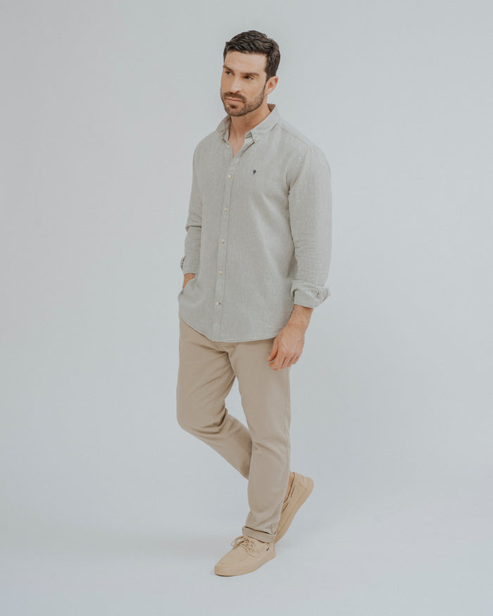 CAMISA DE LINHO VERDE