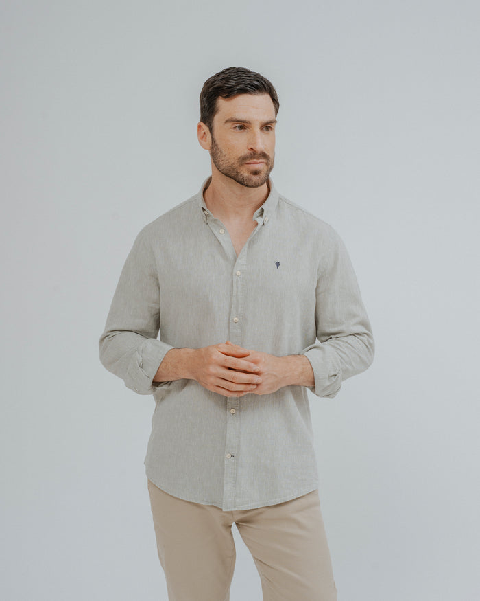 CAMISA DE LINHO VERDE