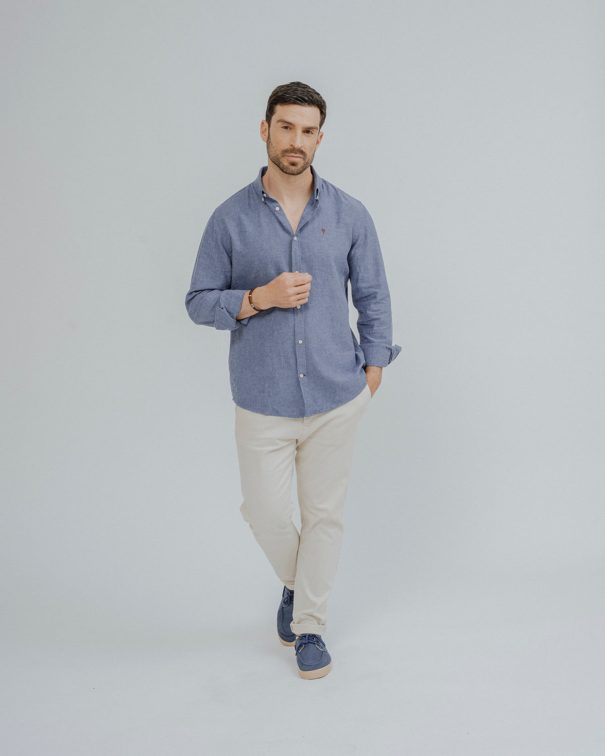 CAMISA LINHO AZUL
