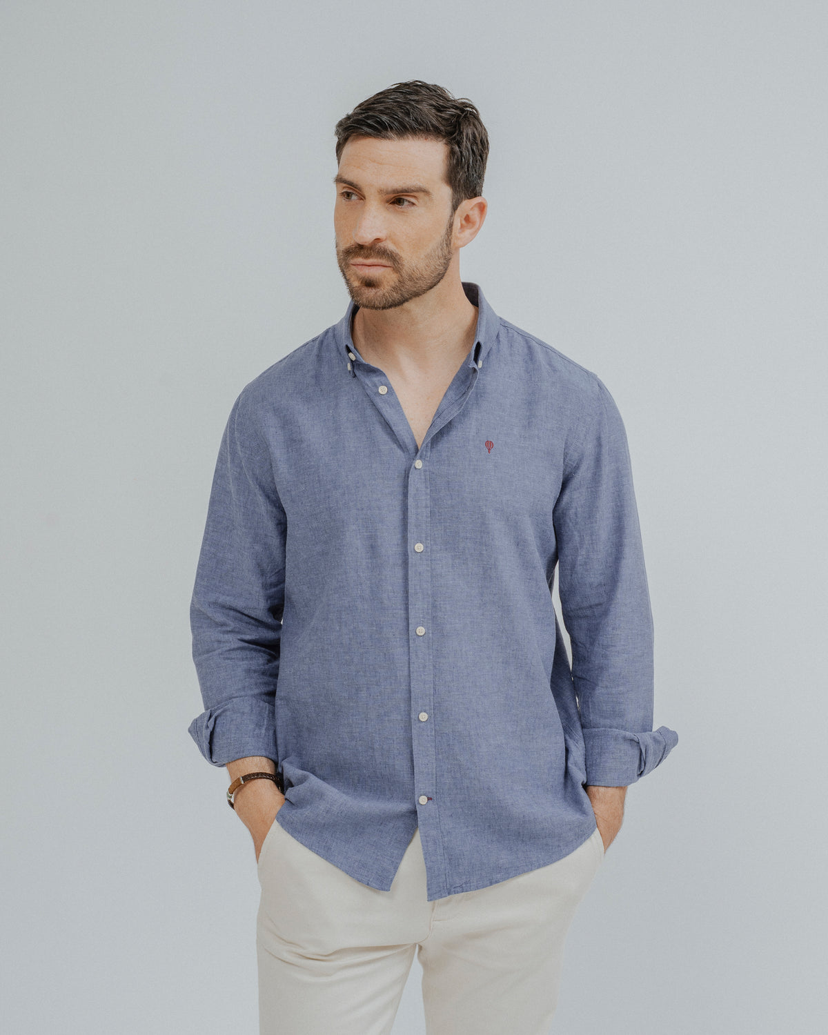 CAMISA LINHO AZUL