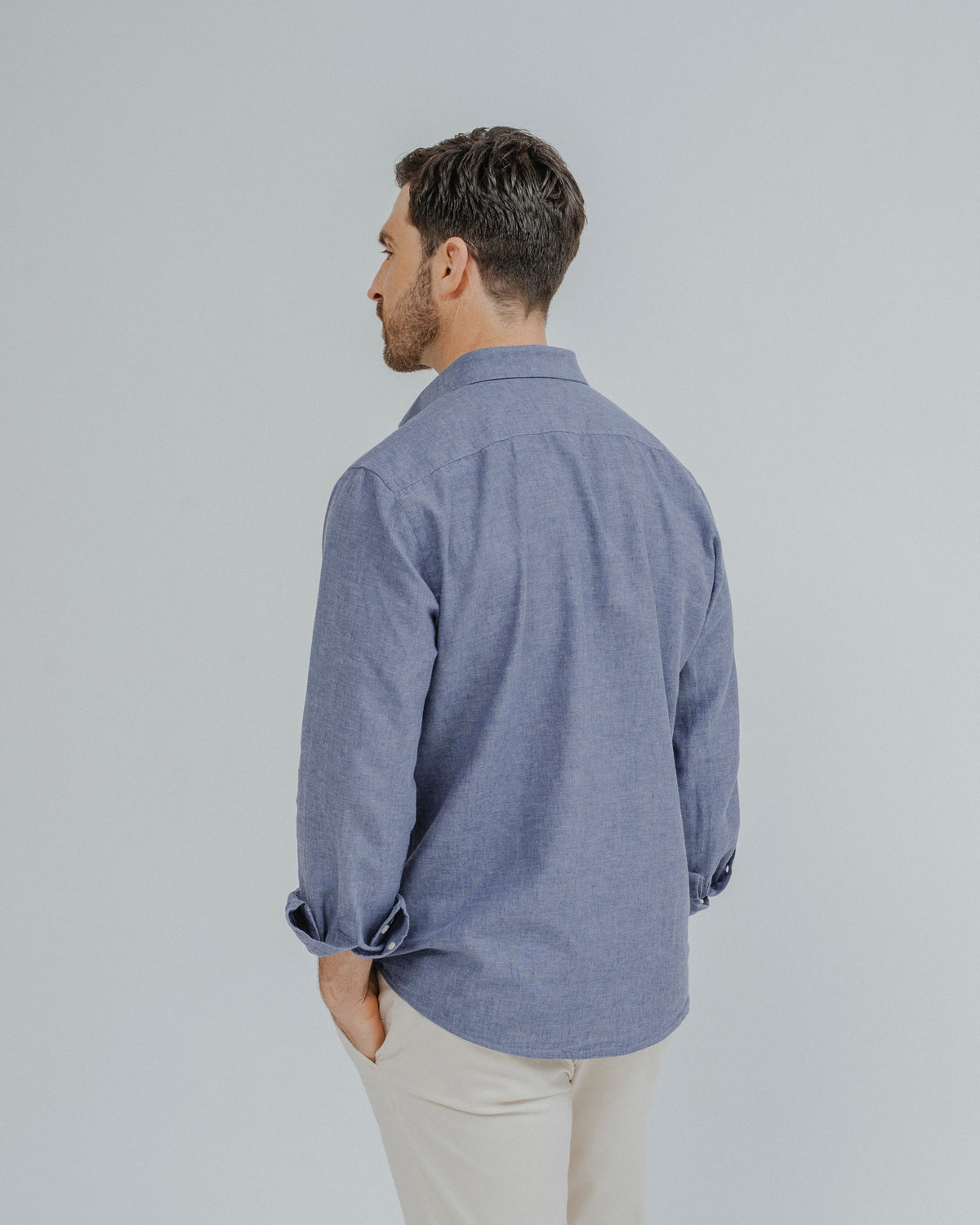 CAMISA LINHO AZUL