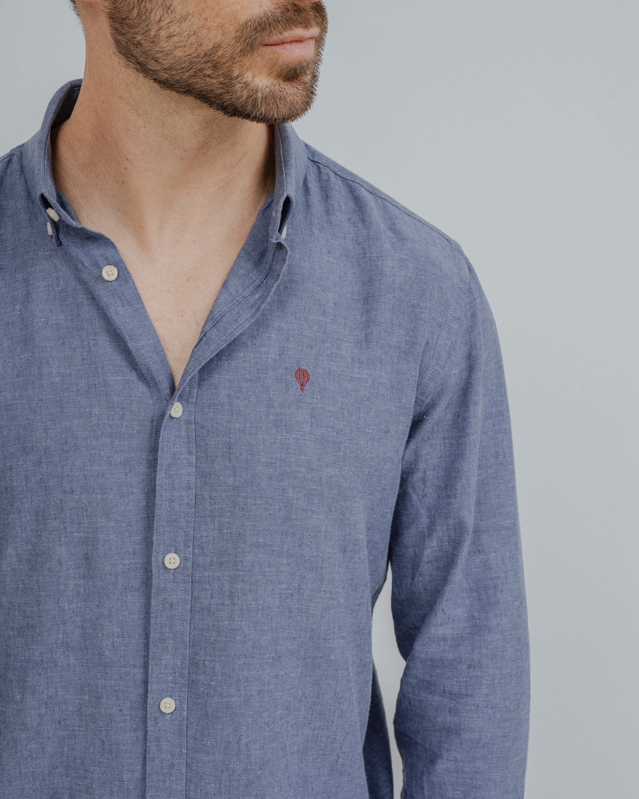 CAMISA LINO AZUL