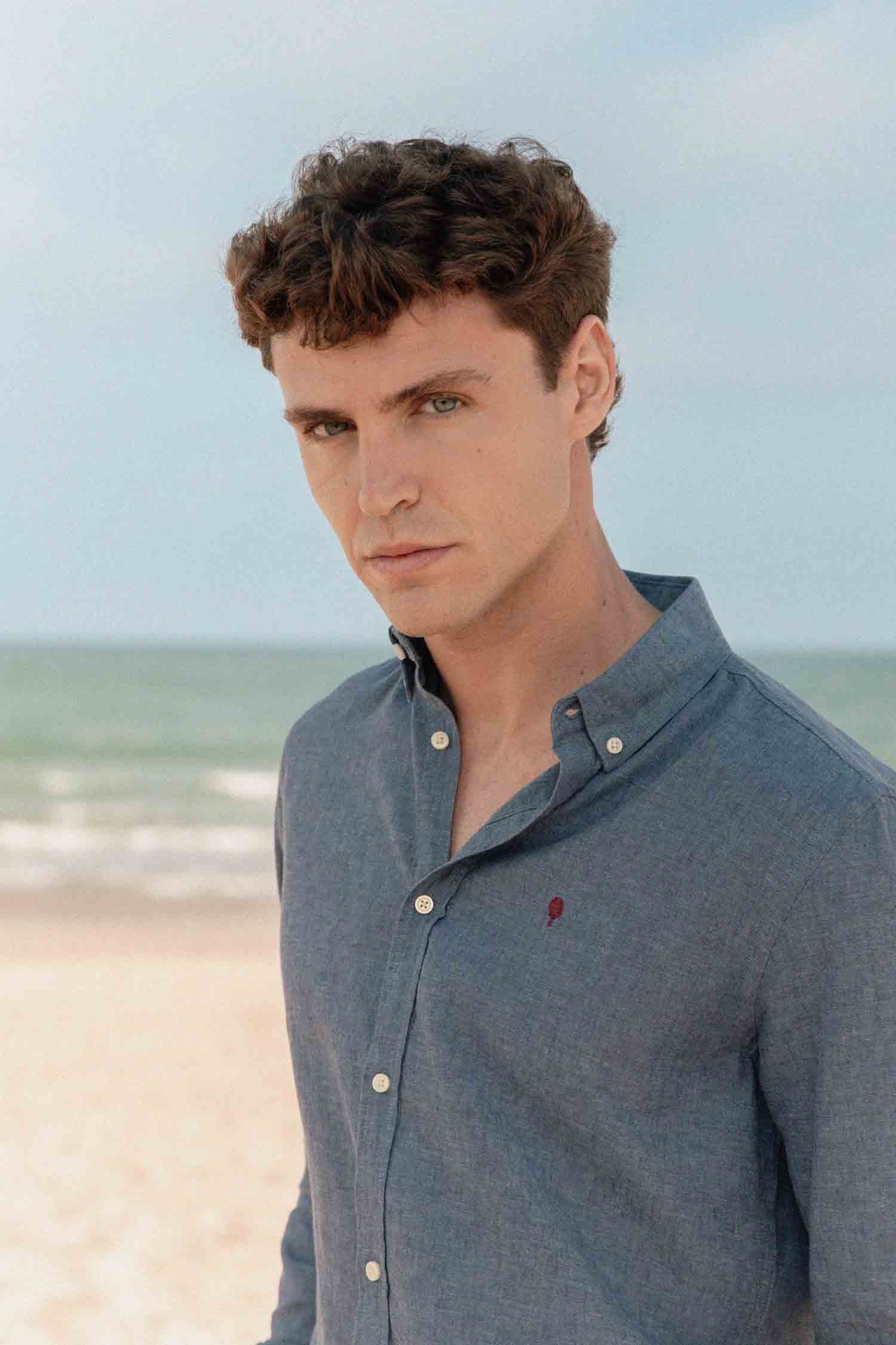 CAMISA LINO AZUL