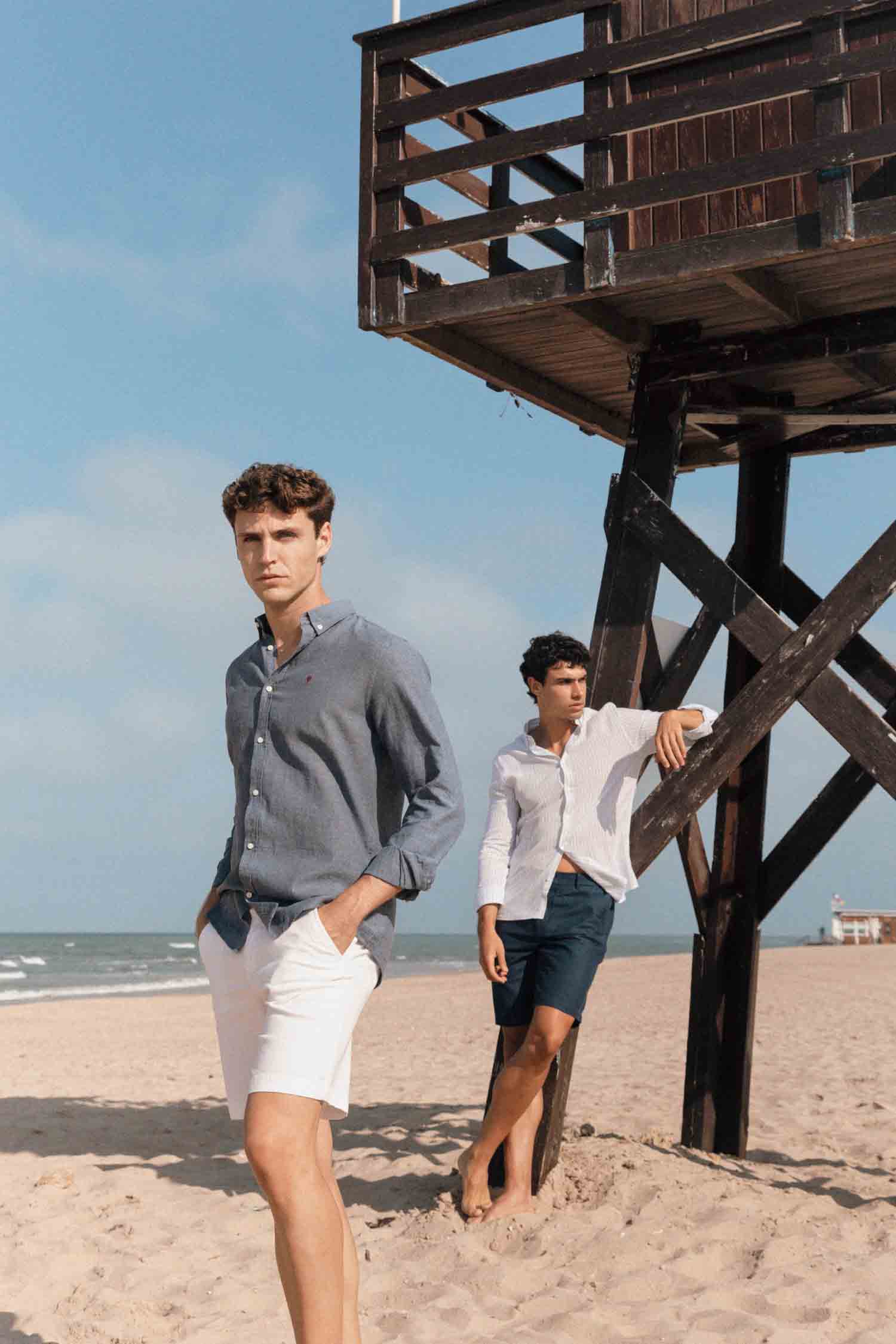 CAMISA LINO AZUL