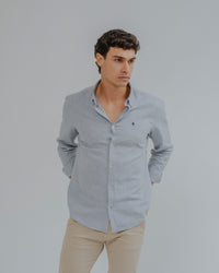 CAMISA LINO CELESTE