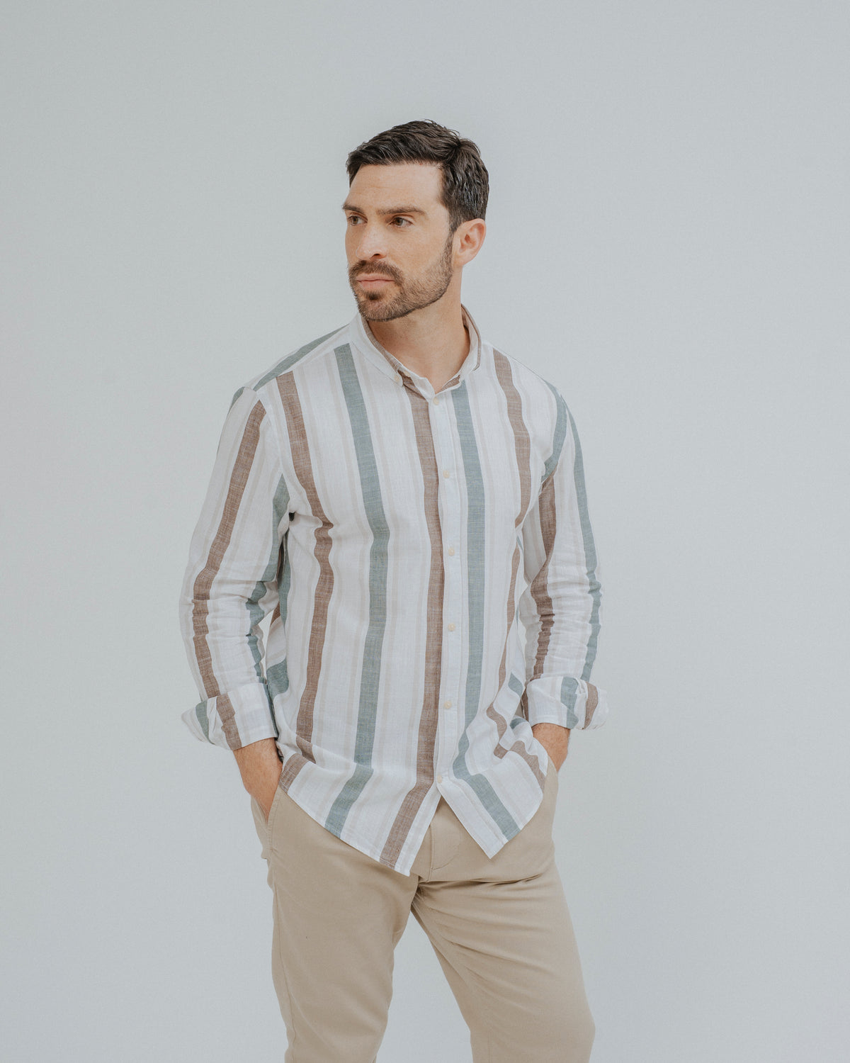 CAMISA LINHO RISCAS