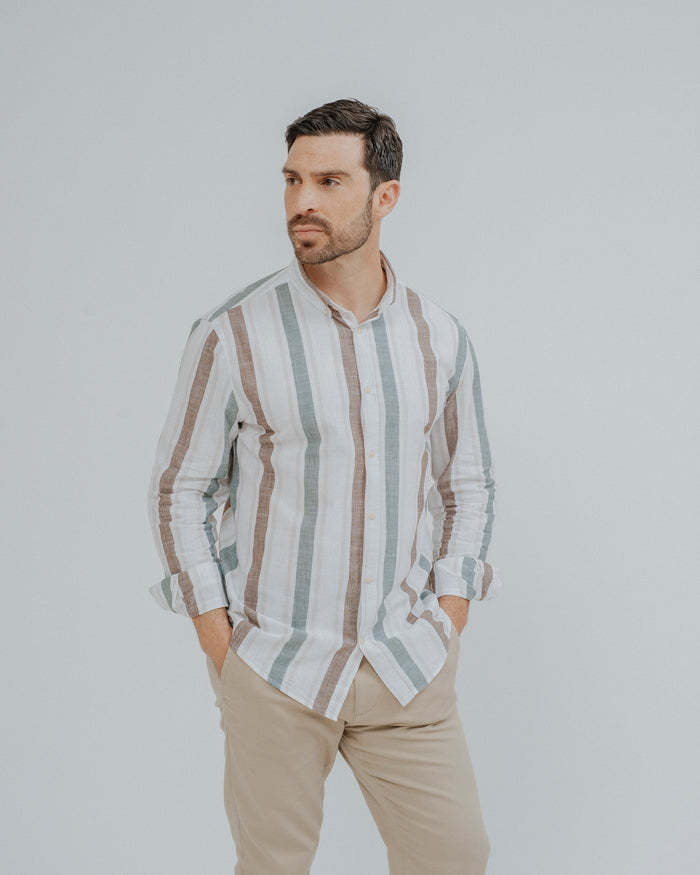 CAMISA LINO RAYAS