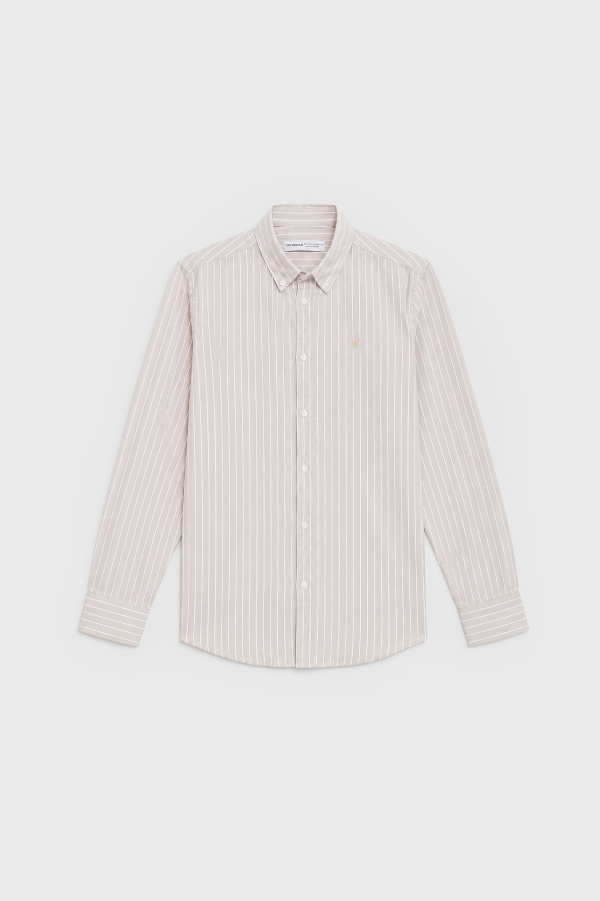 CAMISA OXFORD RAYAS BEIGE