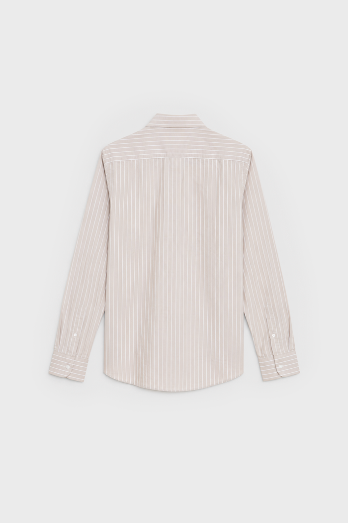 CAMISA OXFORD RAYAS BEIGE