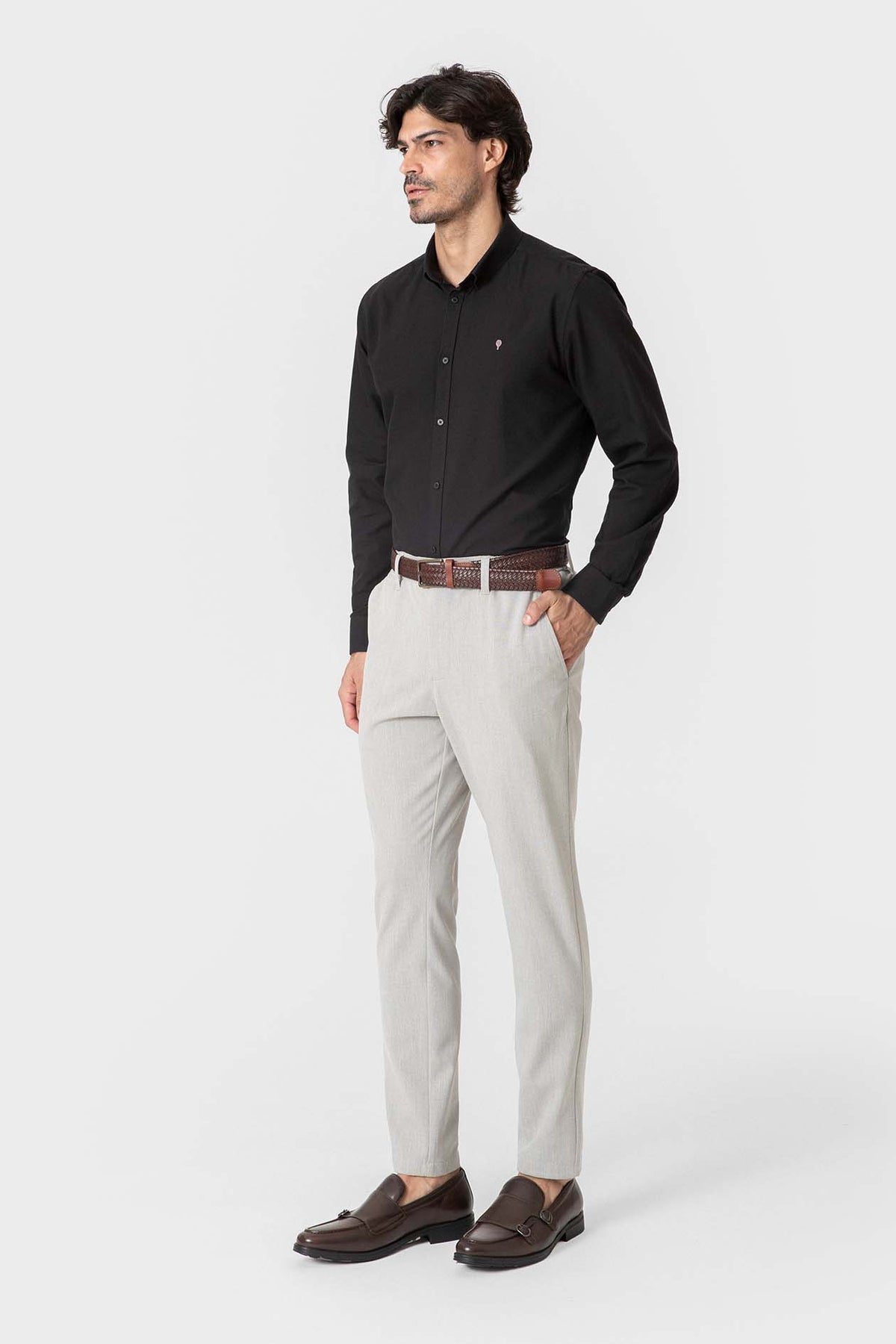 CAMISA OXFORD NEGRA
