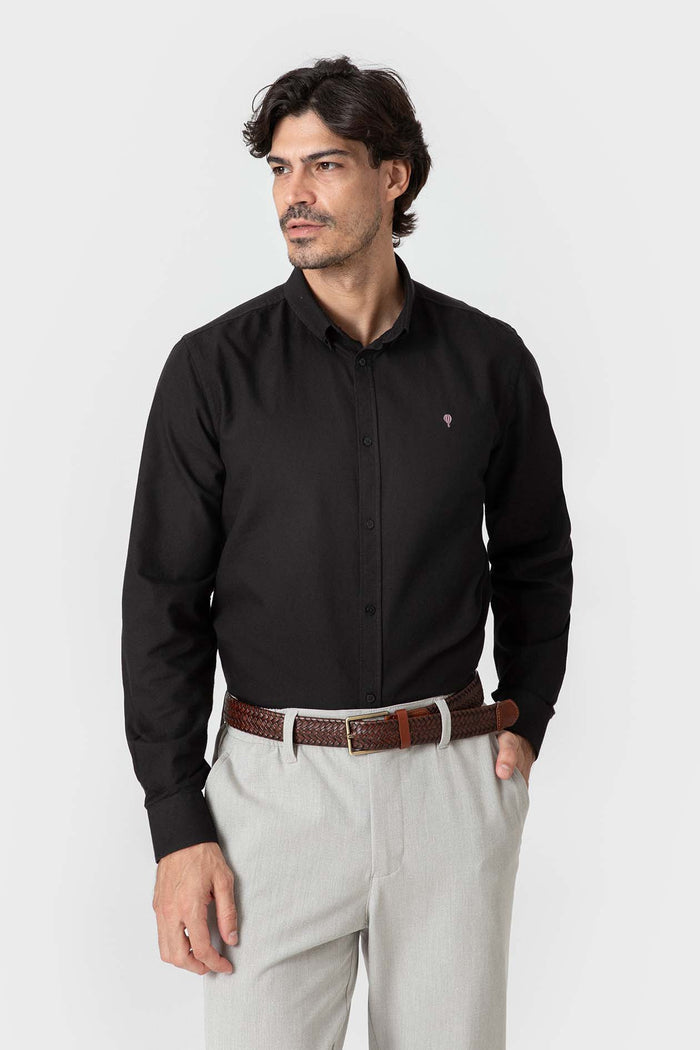 CAMISA OXFORD NEGRA