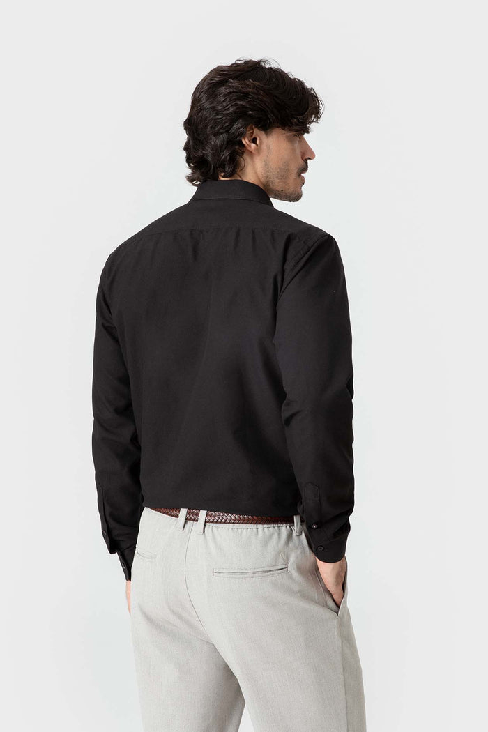 CAMISA OXFORD NEGRA