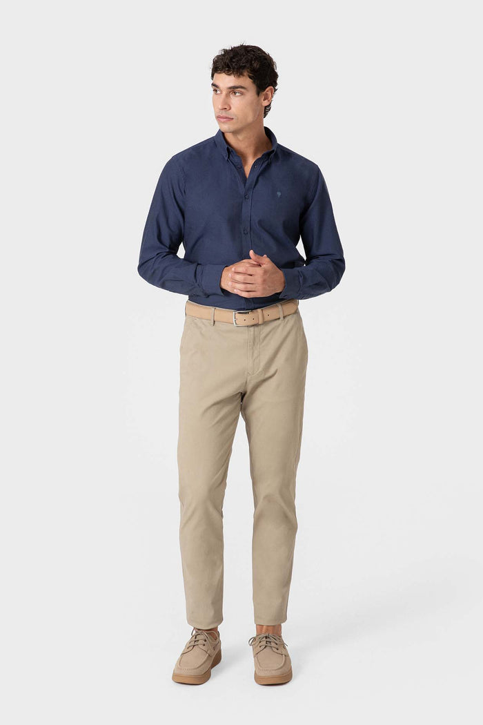 CAMISA OXFORD AZUL PETROLEO