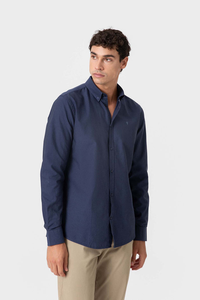 CAMISA OXFORD AZUL PETROLEO